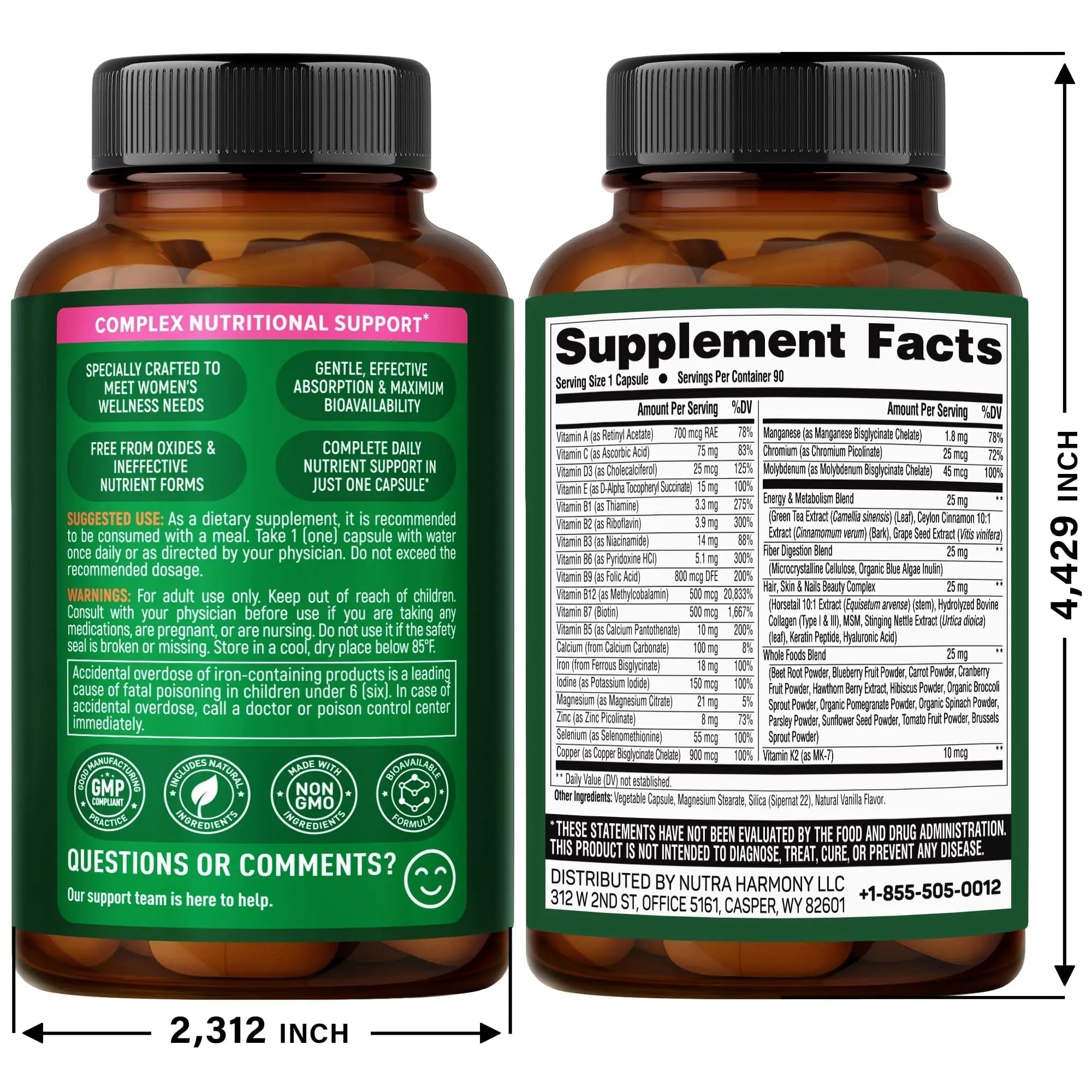 NUTRAHARMONY Multivitamins for Women & Biotin Softgels NUTRAHARMONYAu supplements