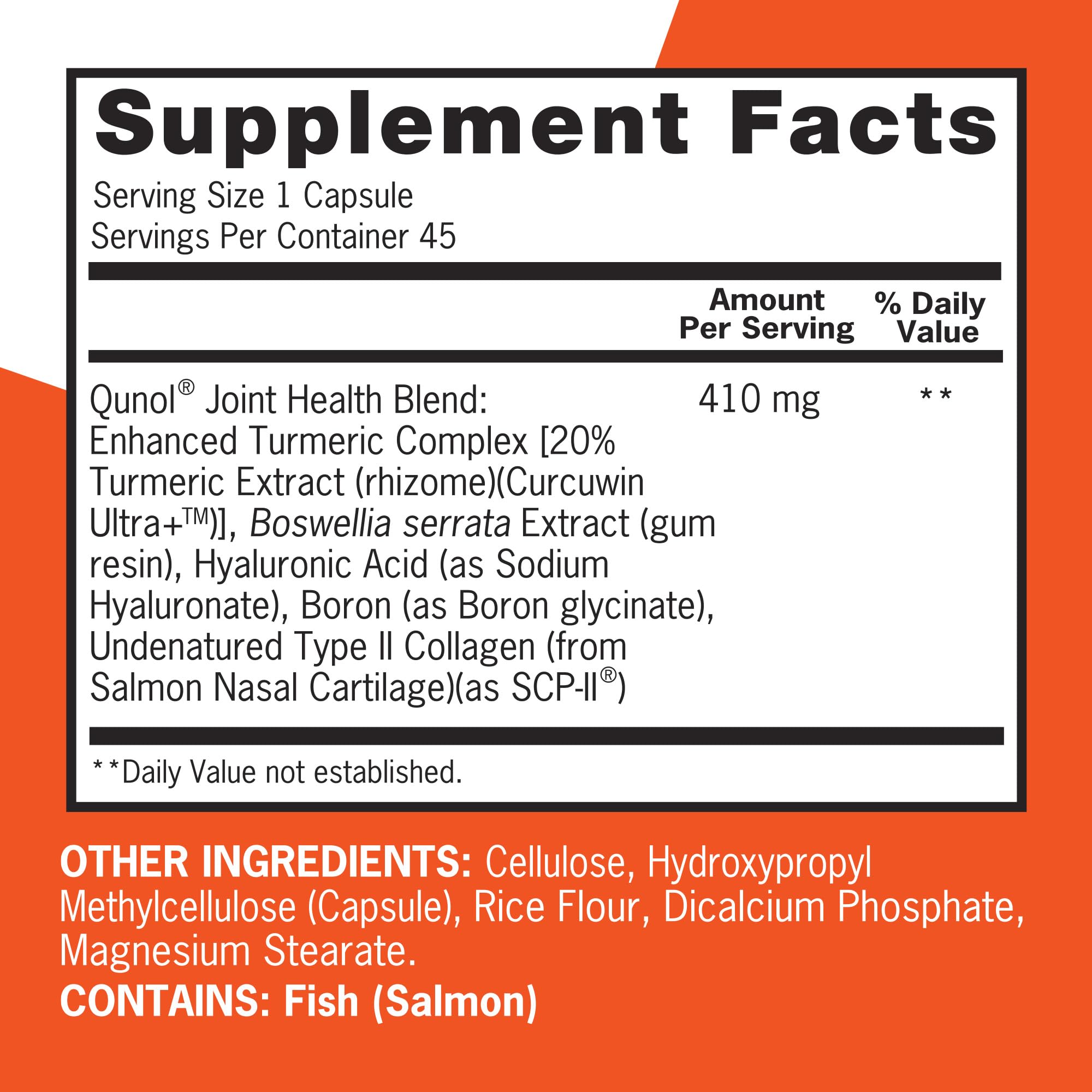 Qunol 5-in-1 Joint Support Supplement, Fast Acting, One Pill Dose, Support Healthy Inflammation Response & Discomfort Caused by Overuse of Joints, Alternative to Glucosamine Chondroitin MSM, 45 Count QunolAu supplements