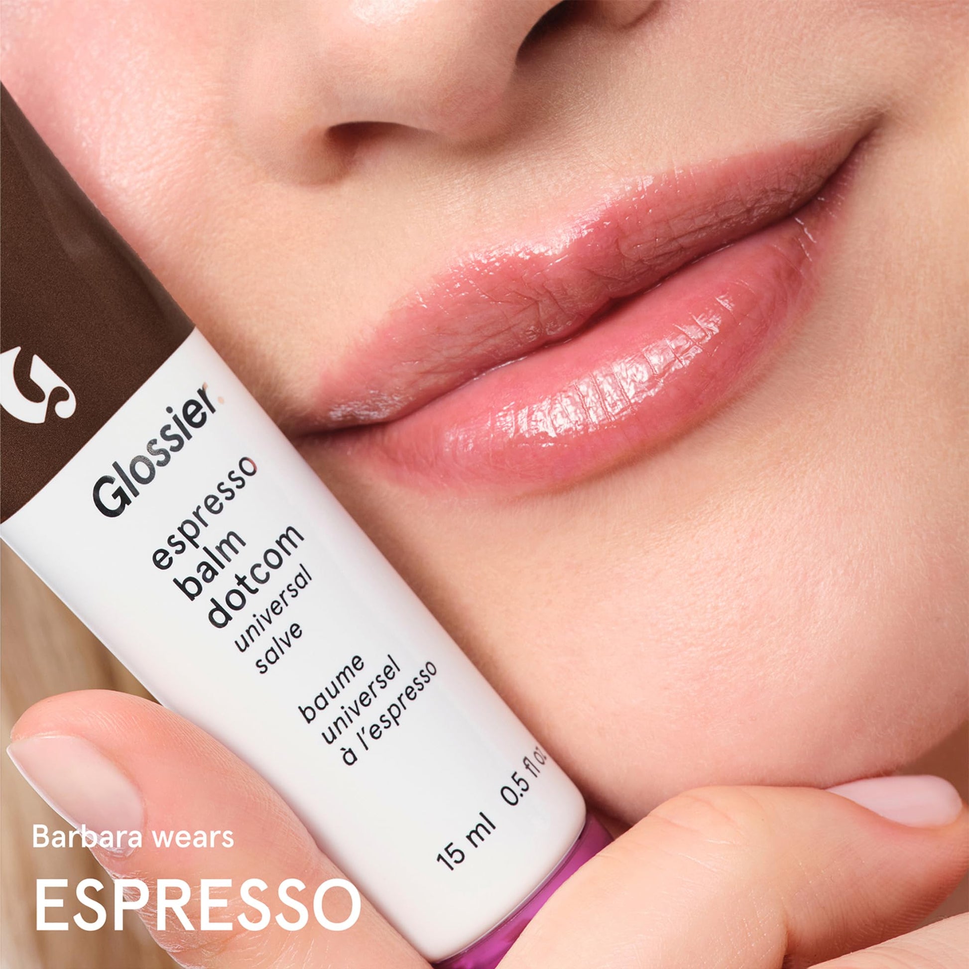 Glossier Balm Dotcom Hydrating Tinted Lip Balm - Universal Salve, Up to 12Hr Moisture for Dry Lips, Cuticles & Skin - Lanolin, Beeswax & Castor Oil - Espresso, Mocha Tint, 15ml GlossierAu supplements
