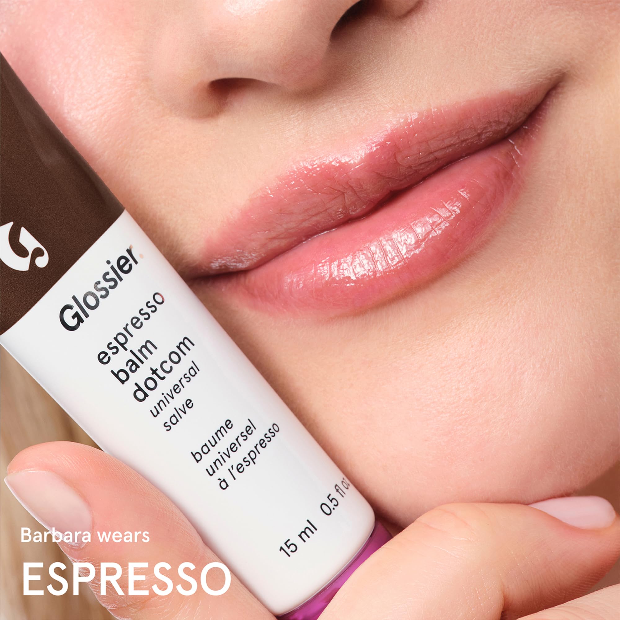 Glossier Balm Dotcom Hydrating Tinted Lip Balm - Universal Salve, Up to 12Hr Moisture for Dry Lips, Cuticles & Skin - Lanolin, Beeswax & Castor Oil - Espresso, Mocha Tint, 15ml GlossierAu supplements