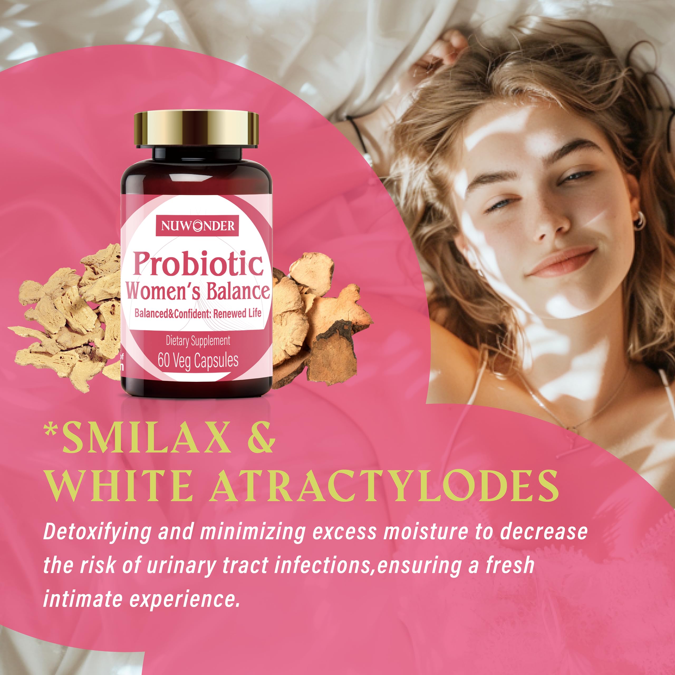 NUWONDER Women's probiotic - Natural Vaginal Support Supplement, Balanced & Confident NUWONDERAu supplements