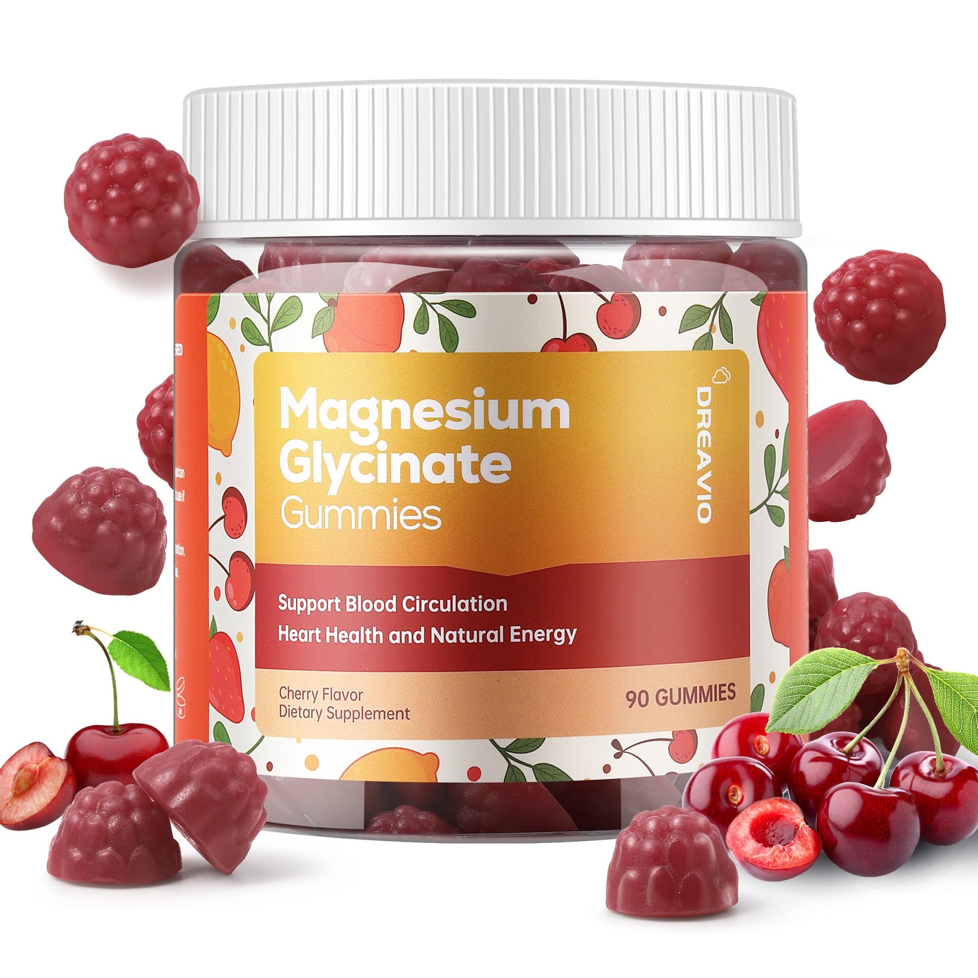 DREAVIO 90 Count Magnesium Glycinate Gummies 400mg w/Ashwagandha Supplement - Sugar Free Zinc Magnesium Glycinate Supplement Ashwagandha Gummies for Adults DREAVIOAu supplements