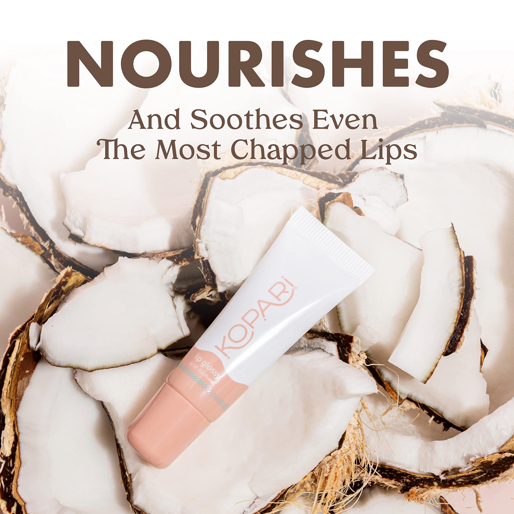 Kopari Coconut Lip Glossy | Nude Tint Birthday Suit | Vegan Hydrating Moisturizing Lip Oil Vitamin E Shea Butter Long Wear High Shine Non Sticky | Clean Plant Based Non Toxic Balm Paraben Free KopariAu supplements