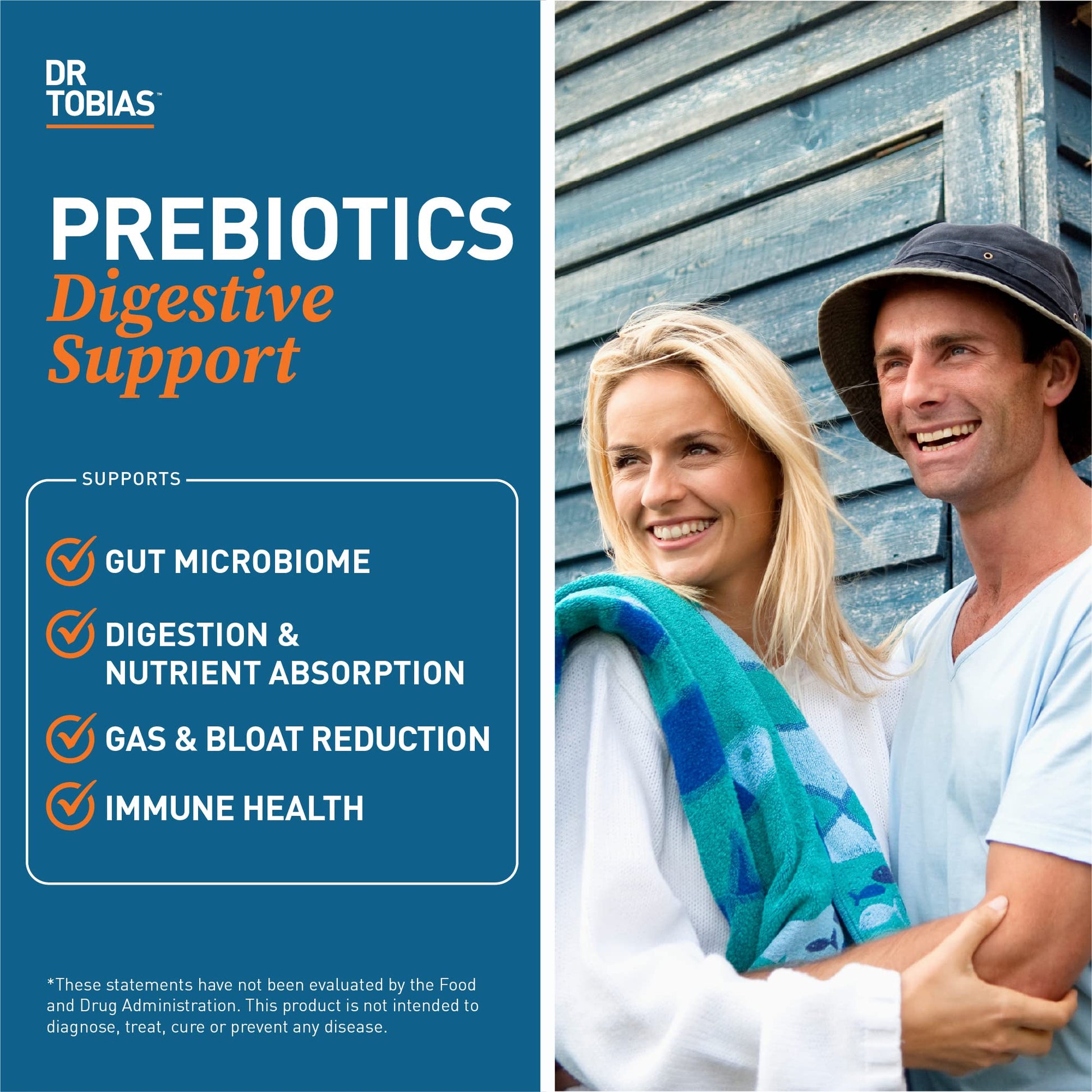 Dr. Tobias Prebiotics, Supports Digestion & Gut Health, Feed Good Probiotic Bacteria Dr. TobiasUS supplements