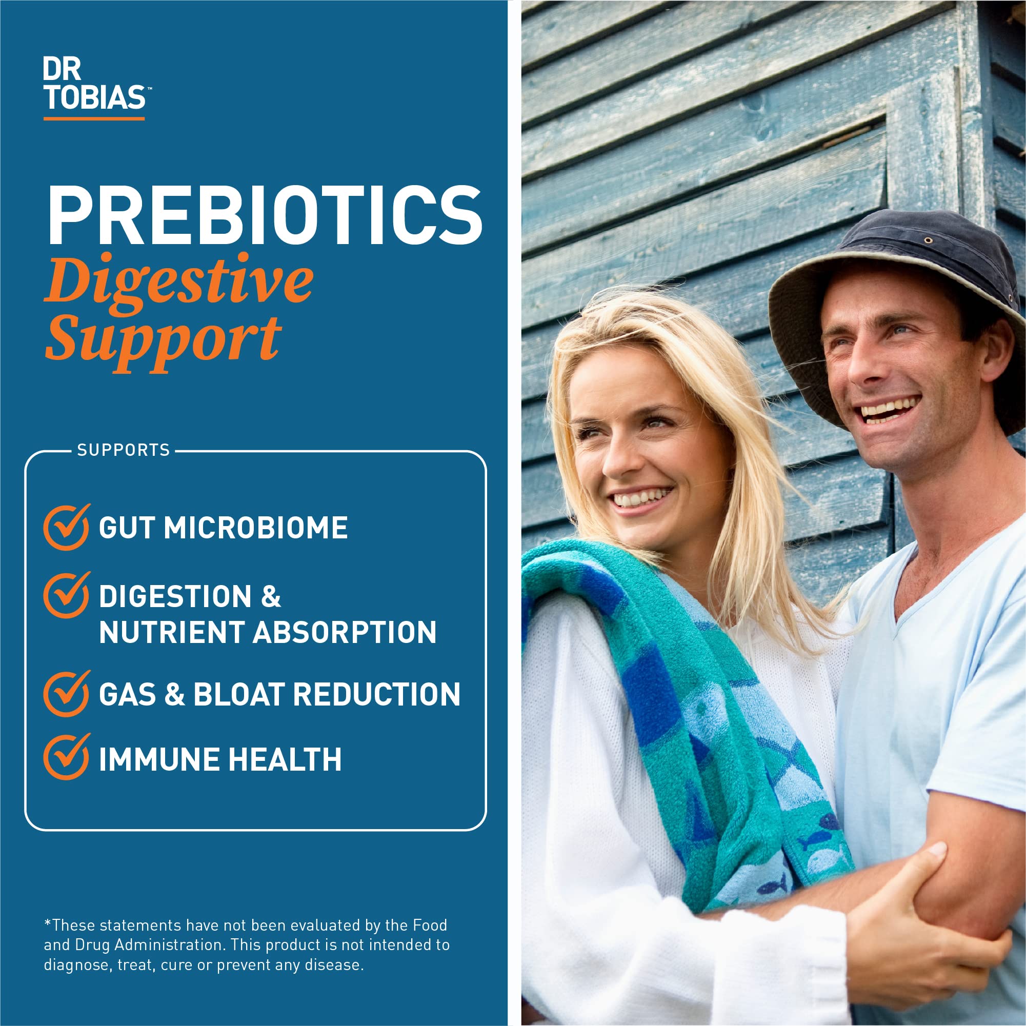 Dr. Tobias Prebiotics, Supports Digestion & Gut Health, Feed Good Probiotic Bacteria Dr. TobiasUS supplements