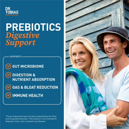 Dr. Tobias Prebiotics, Supports Digestion & Gut Health, Feed Good Probiotic Bacteria Dr. TobiasUS supplements