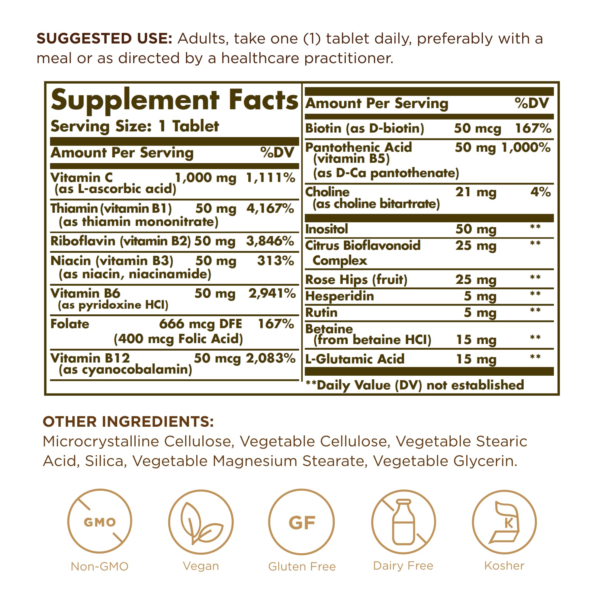 Solgar Ultimate B+C Complex Stress Formula 90 Tablets (Pack of 2) SolgarAu supplements