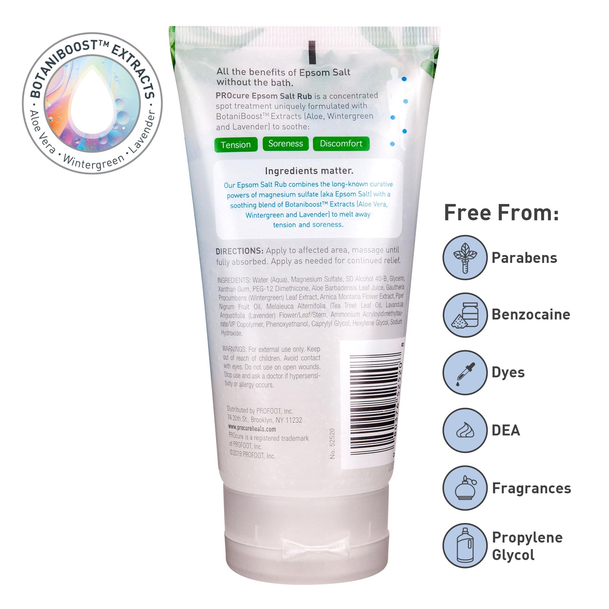 PROcure Epsom Salt Rub Gel – Concentrated Muscle Relief with Organic Aloe Vera & Essential Oils for Aches, Soreness & Tension – 2 Pack PROcureAu supplements