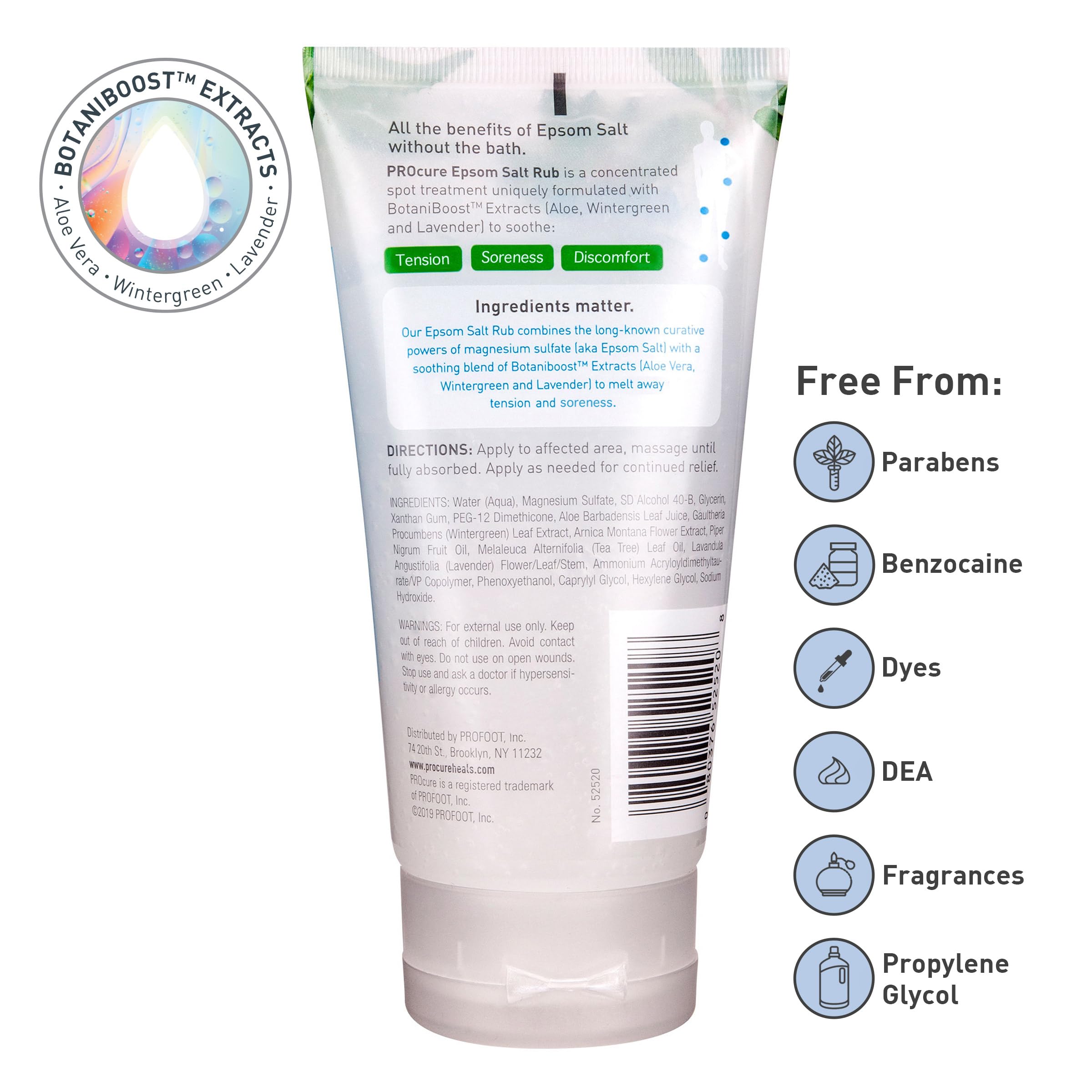 PROcure Epsom Salt Rub Gel – Concentrated Muscle Relief with Organic Aloe Vera & Essential Oils for Aches, Soreness & Tension – 2 Pack PROcureAu supplements