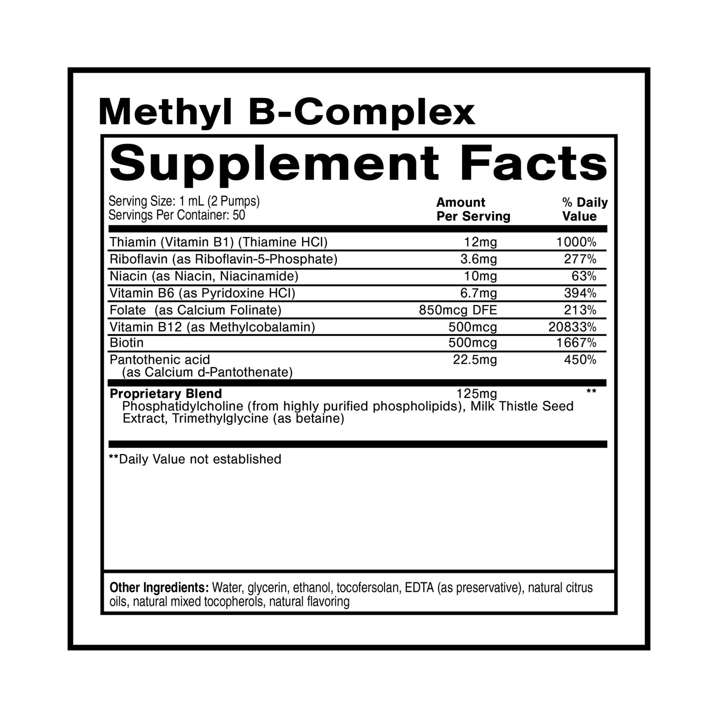 Quicksilver Scientific Methyl B Complex - Liquid Vitamin with Superior Liposomal Absorption of Vitamin B12, Folate, Vitamin B6, Riboflavin, Biotin, Pantothenic Acid, Vitamin B1, Niacin (50 ml) Quicksilver ScientificUS supplements