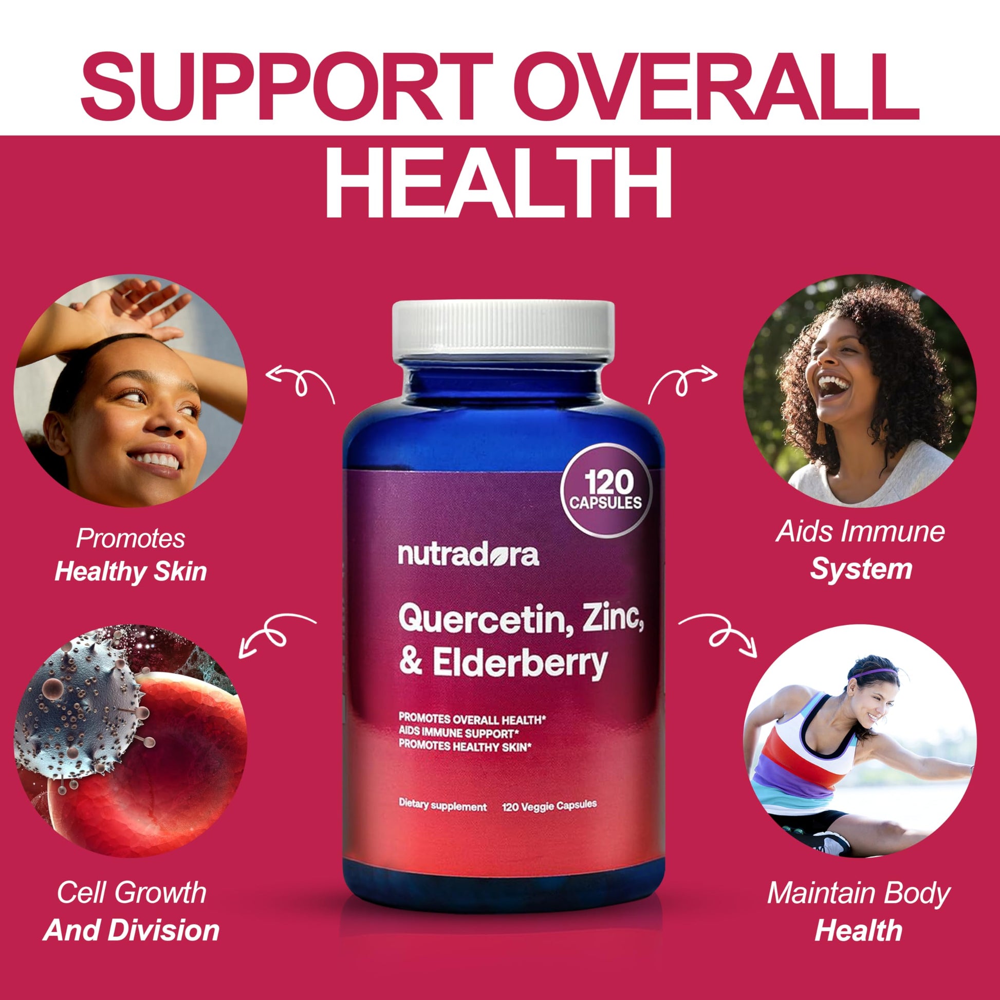 Nutradora Quercetin 1000mg Per Serving Veggie Capsules, Non-GMO NutradoraAu supplements
