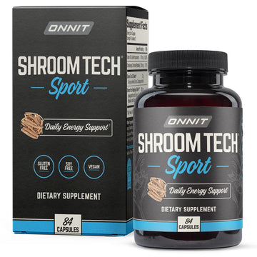 Onnit Shroom TECH Sport (84ct) | All Natural Pre-Workout Supplement with Ashwagandha ONNITUS supplements