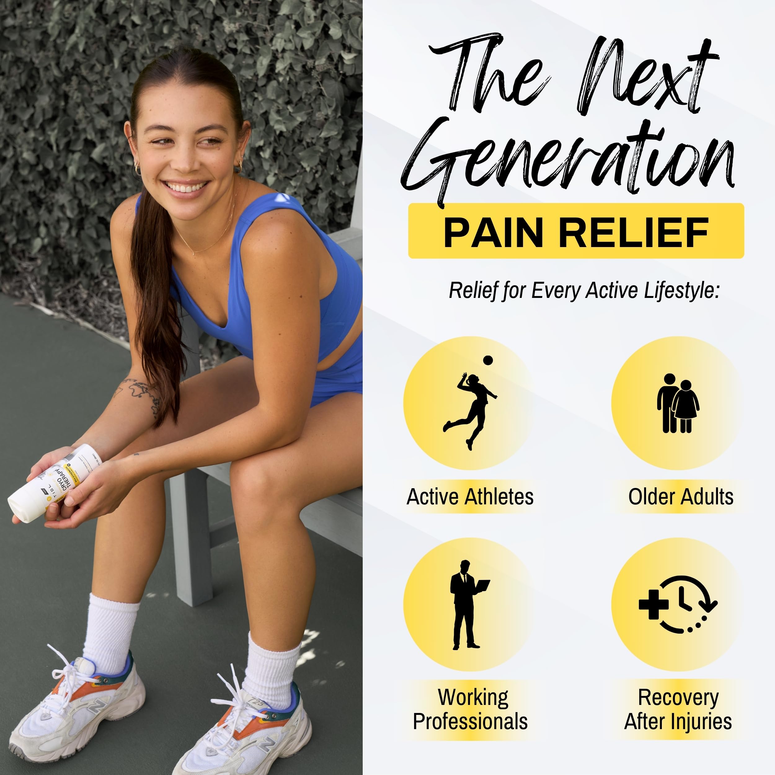 TIDL Cryotherapy Pain Relief Spray, 3 Oz (Pack of 2) Max Strength for Fast-Acting Muscle, Joint & Neck Pain Relief, Plant-Based Menthol & Camphor Pain Reliever, Quick Drying Formula TIDLAu supplements