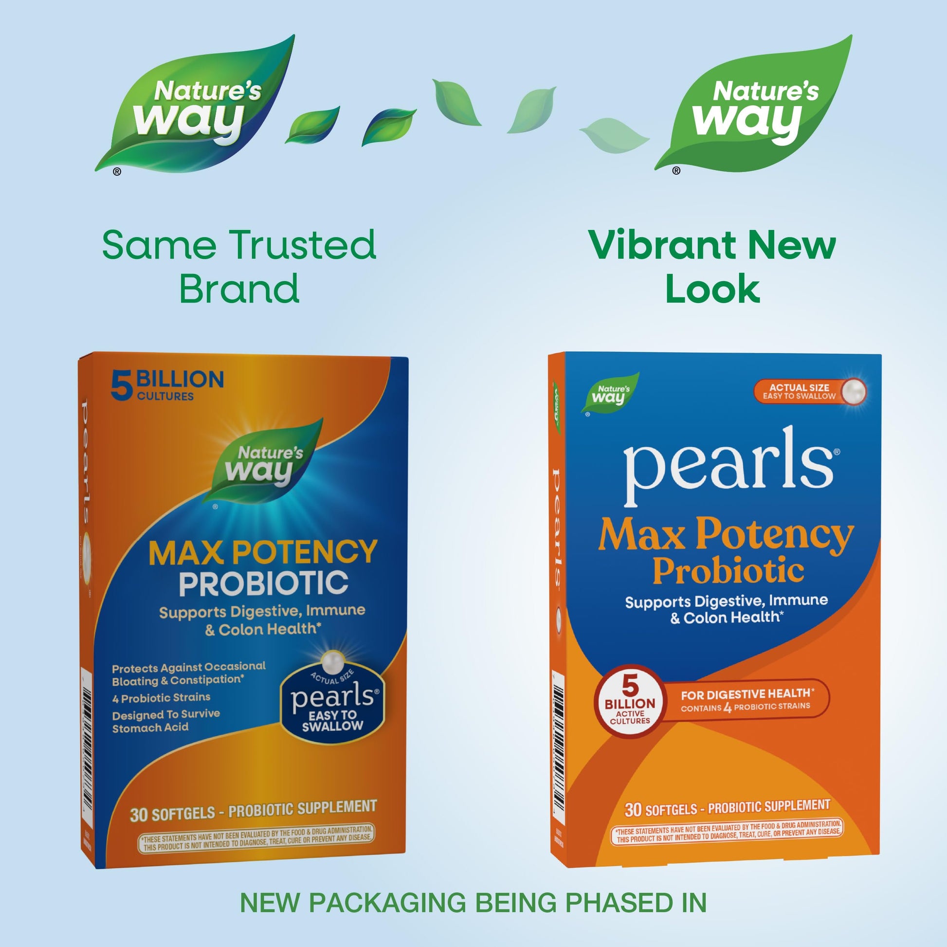 Nature's Way Pearls Max Potency Probiotic for Men and Women, Supports Digestive, Immune, Colon Health*, 5 Billion Live Cultures, No Refrigeration Required, 30 Softgels Nature's WayAu supplements
