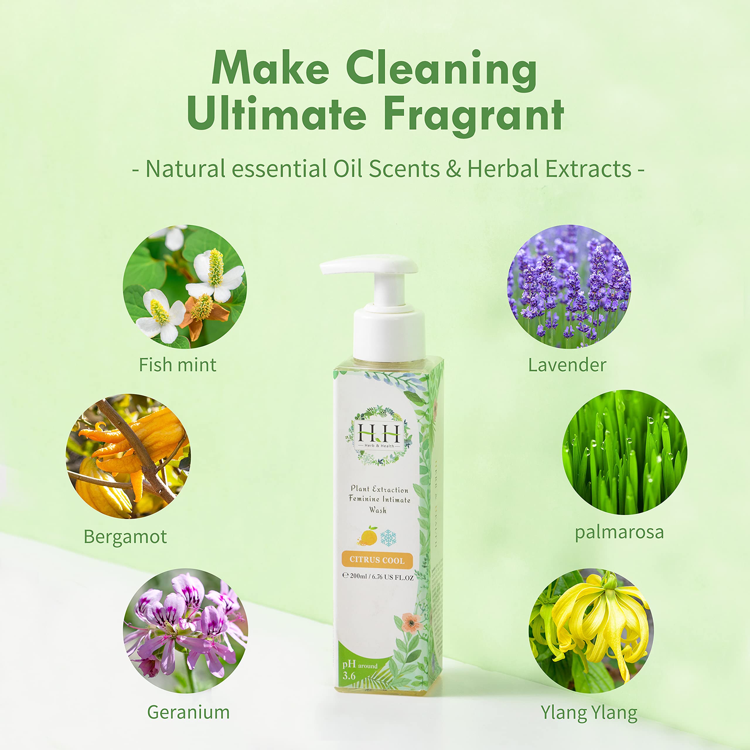 Feminine Wash+Panties Stain Remover Detergent - Natural Essential Oil Scent Vaginal Wash Women HH Herb & HealthAu supplements