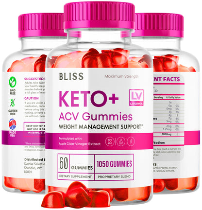 5 Pack - Bliss Keto ACV Gummies Advanced Weight Loss, Bliss ACV Active Gummies LIVORKAUS supplements