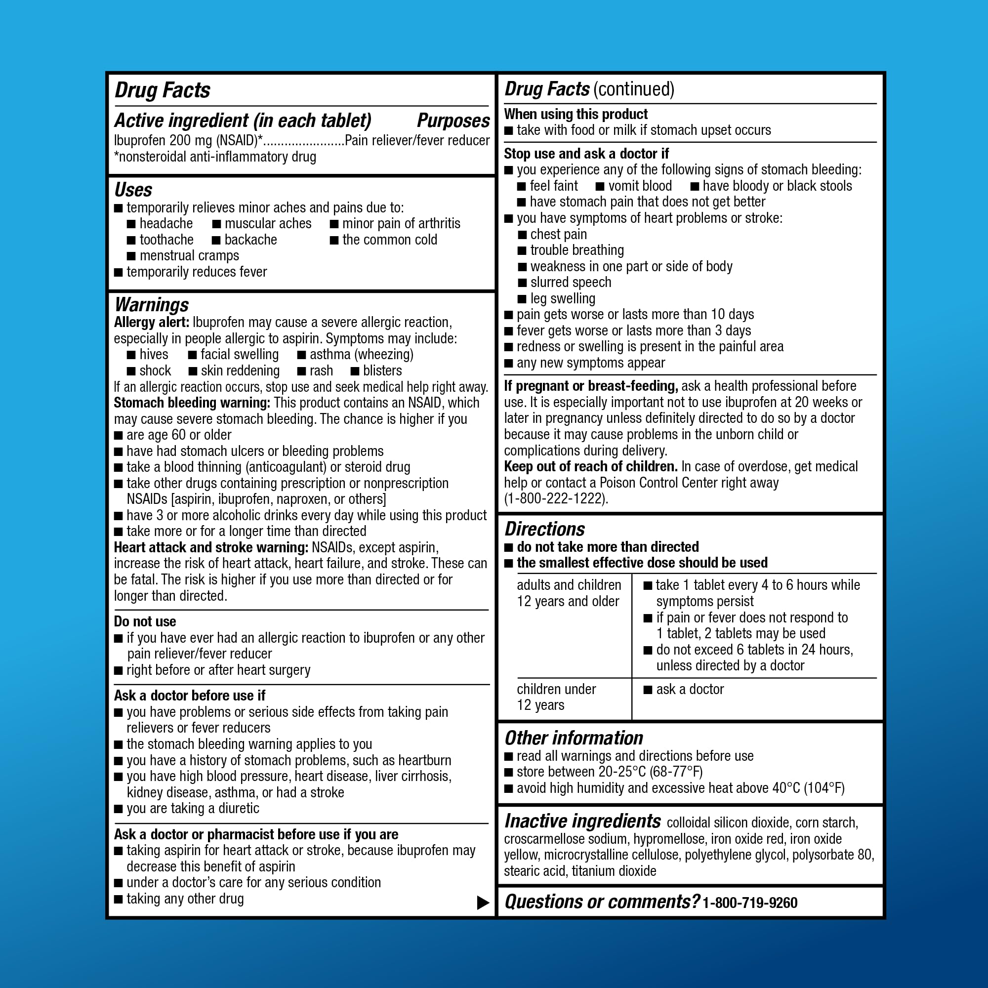 Amazon Basic Care Ibuprofen Tablets, Fever Reducer and Pain Relief from Body Aches Amazon Basic CareAu supplements