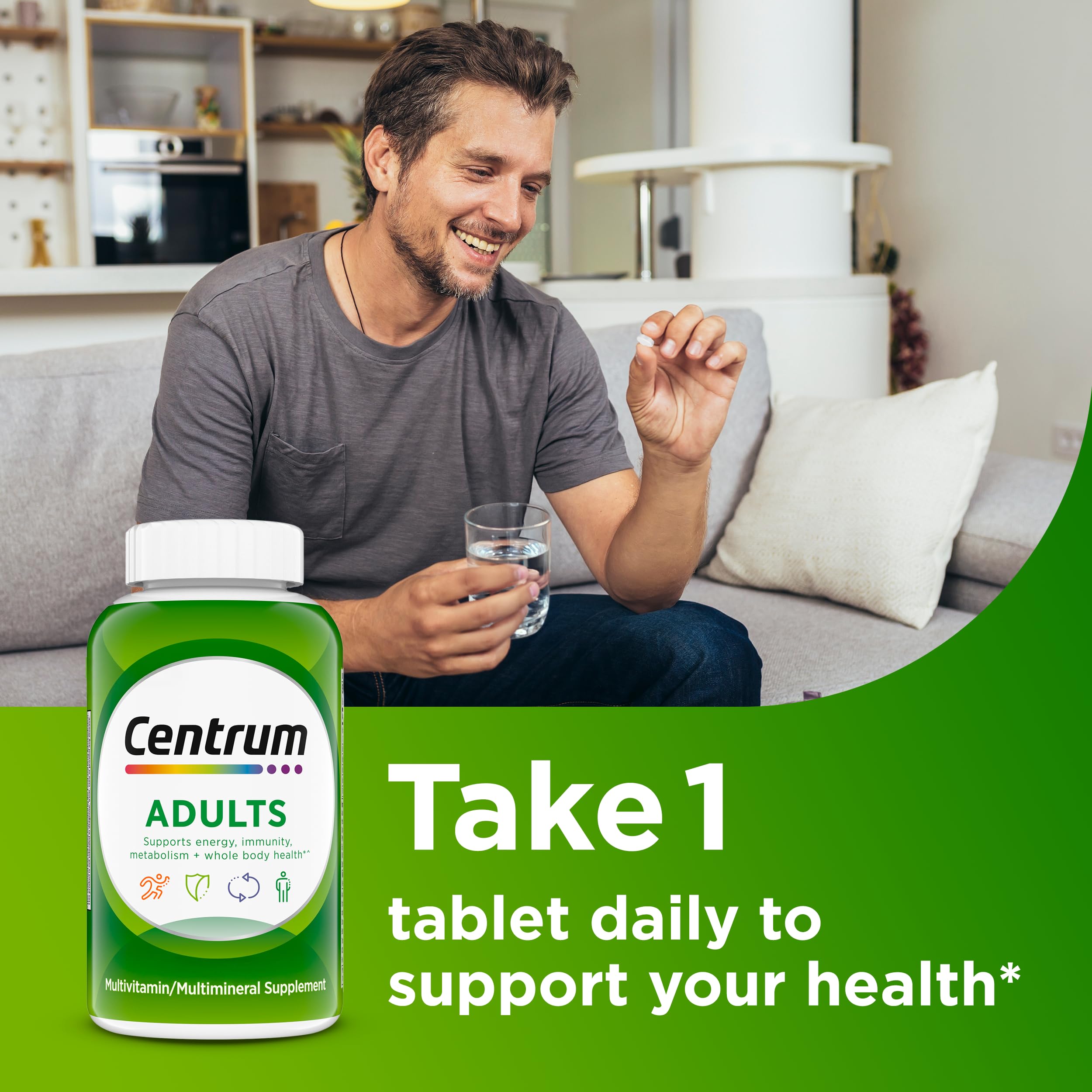 Centrum Adult Multivitamin/Multimineral Supplement with Antioxidants, Zinc, Vitamin D3 and B Vitamins, Gluten Free
