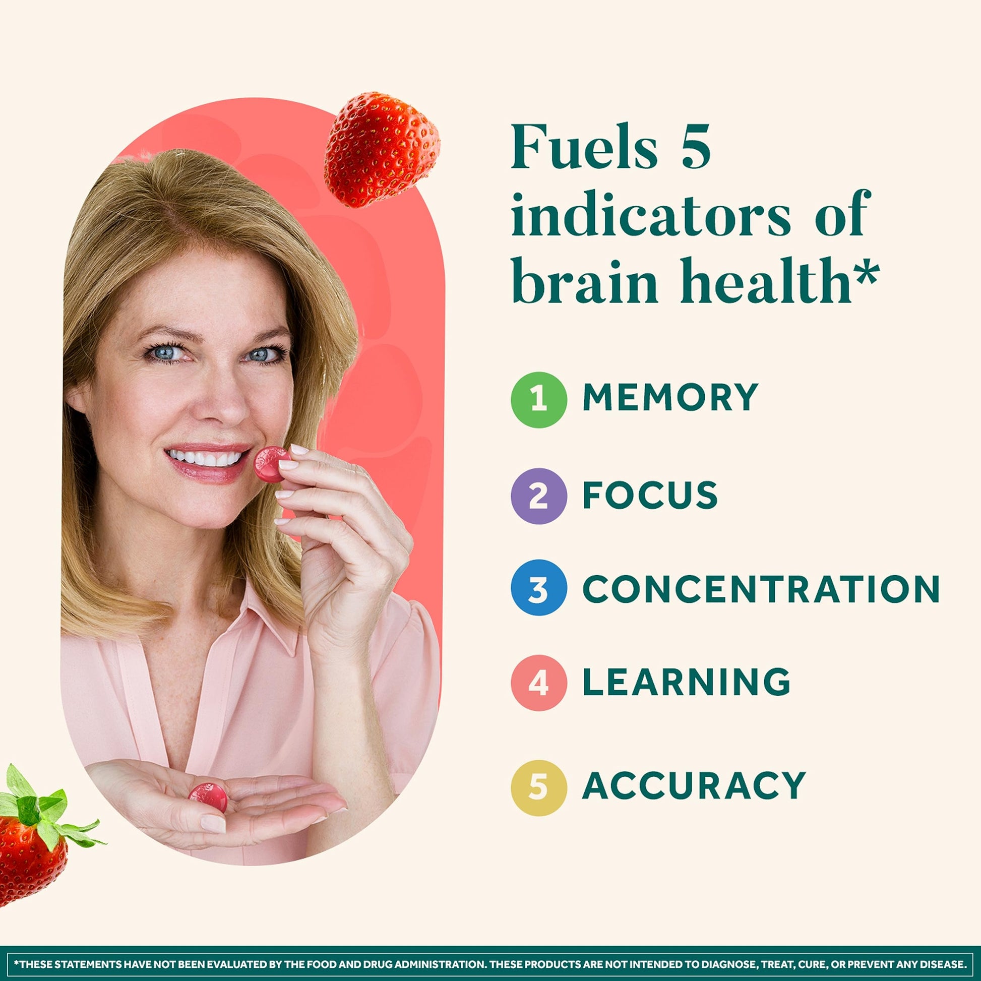 NEURIVA Original Brain Supplement for Memory, Focus & Concentration + Learning & Accuracy with Clinically Tested Nootropics Phosphatidylserine and Neurofactor, Strawberry Flavor, 50 Gummies NEURIVAAu supplements