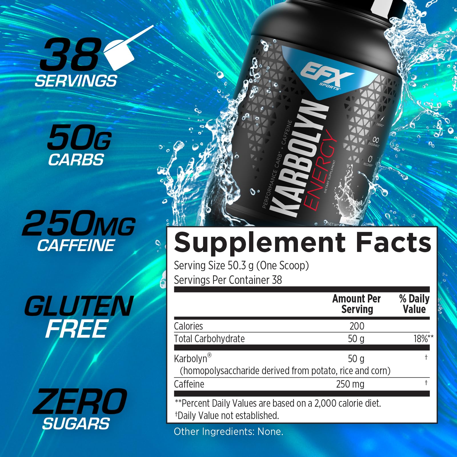 EFX Sports Karbolyn Energy | Performance Carbohydrate Powder + Caffeine | Carb Load EFX SportsAu supplements
