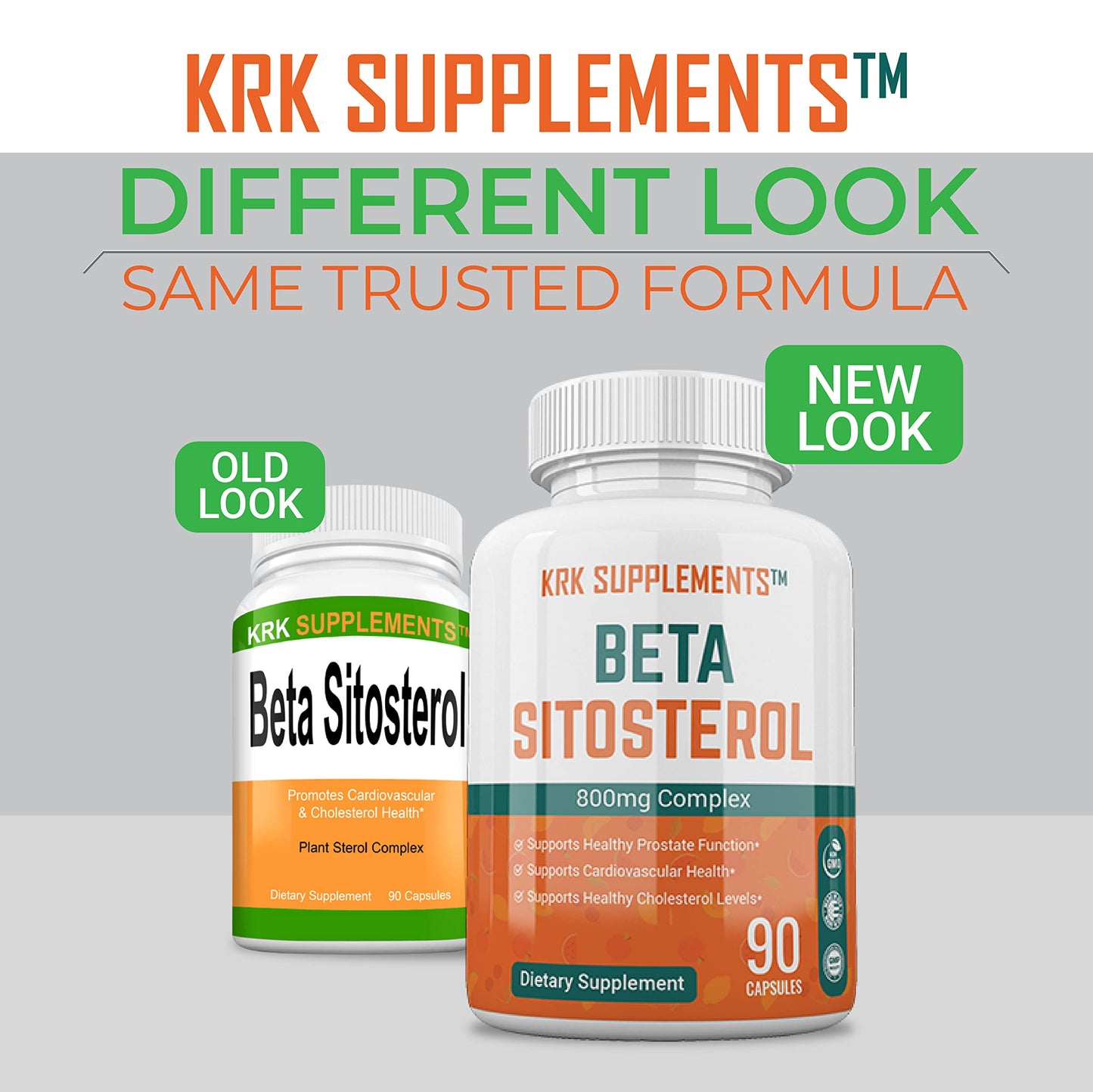 KRK SUPPLEMENTS Bundle Combo for 3 Total Bottles of Beta Sitosterol 800mg KRK SUPPLEMENTSUS supplements