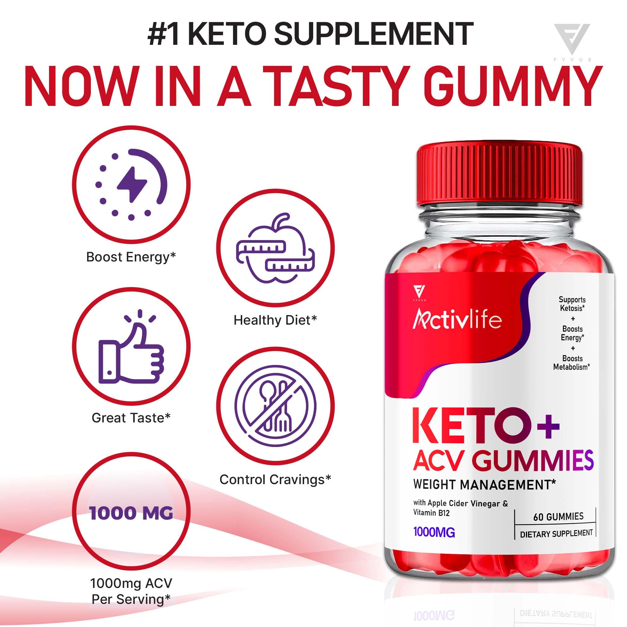 (2 Pack) Activlife Keto ACV Gummies Activelife Keto Advanced, Active Life Keto FyvusUS supplements