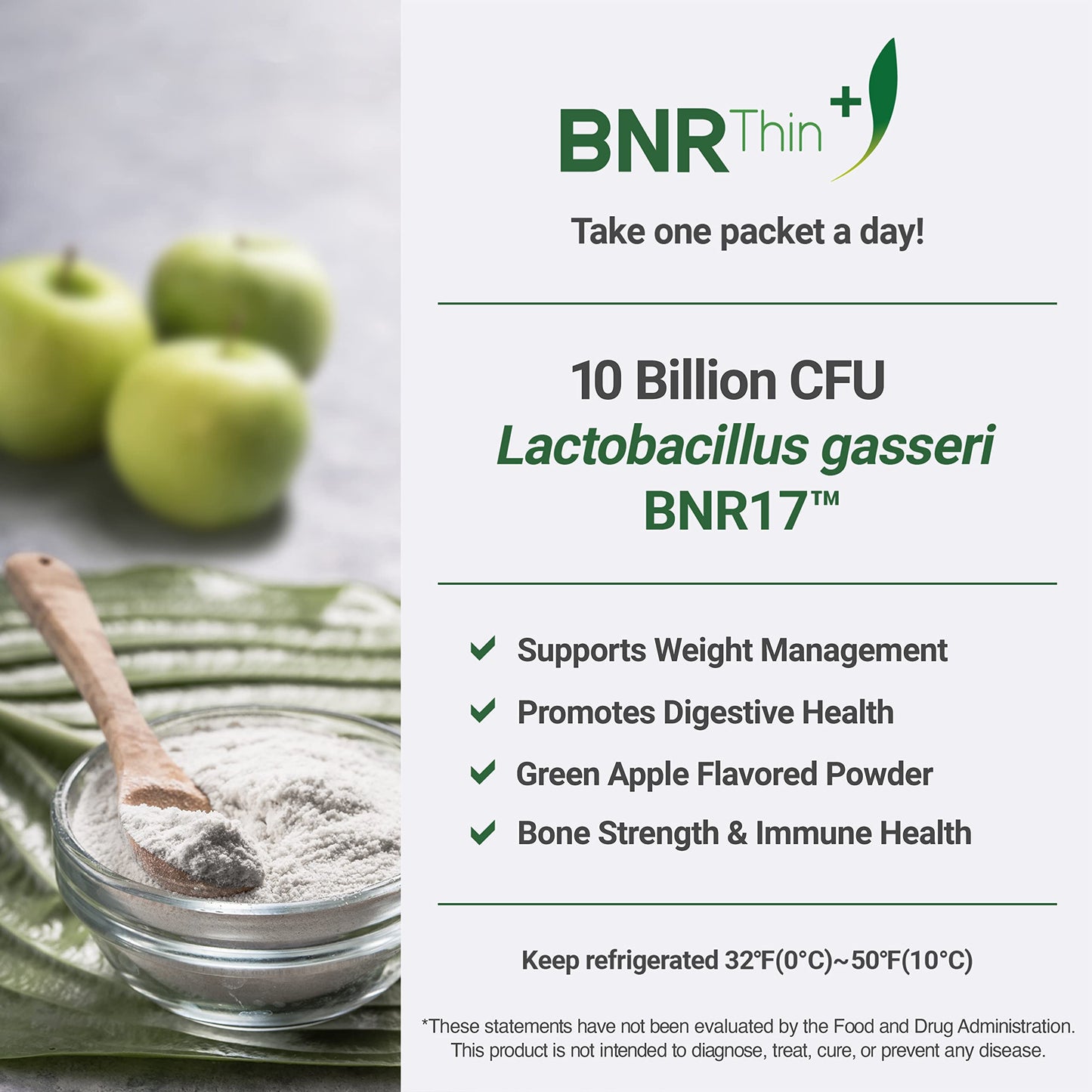 BNRThin Plus, Weight Management Probiotic Powder, 10 Billion CFU Guaranteed, Lactobacil AceBiomeUS supplements