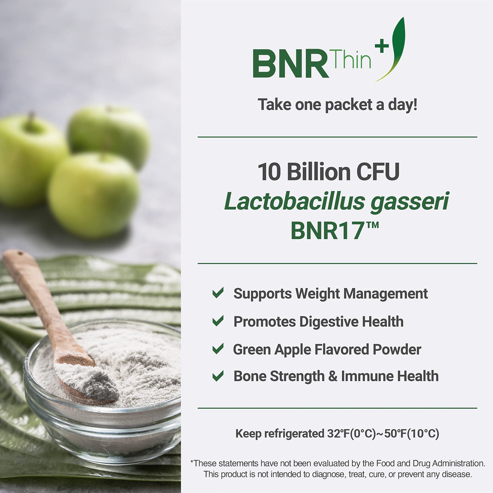 BNRThin Plus, Weight Management Probiotic Powder, 10 Billion CFU Guaranteed, Lactobacil AceBiomeAu supplements