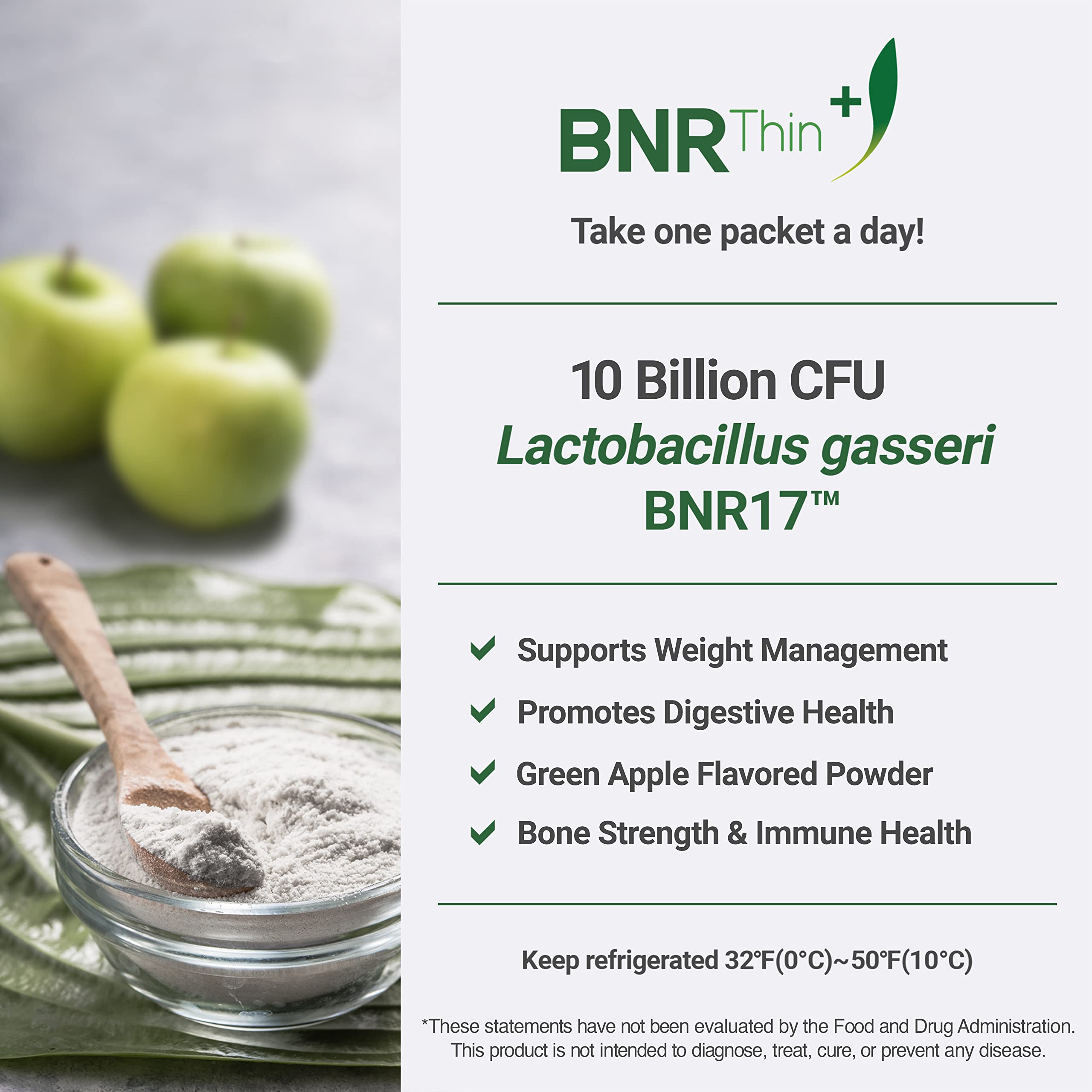 BNRThin Plus, Weight Management Probiotic Powder, 10 Billion CFU Guaranteed, Lactobacil AceBiomeAu supplements