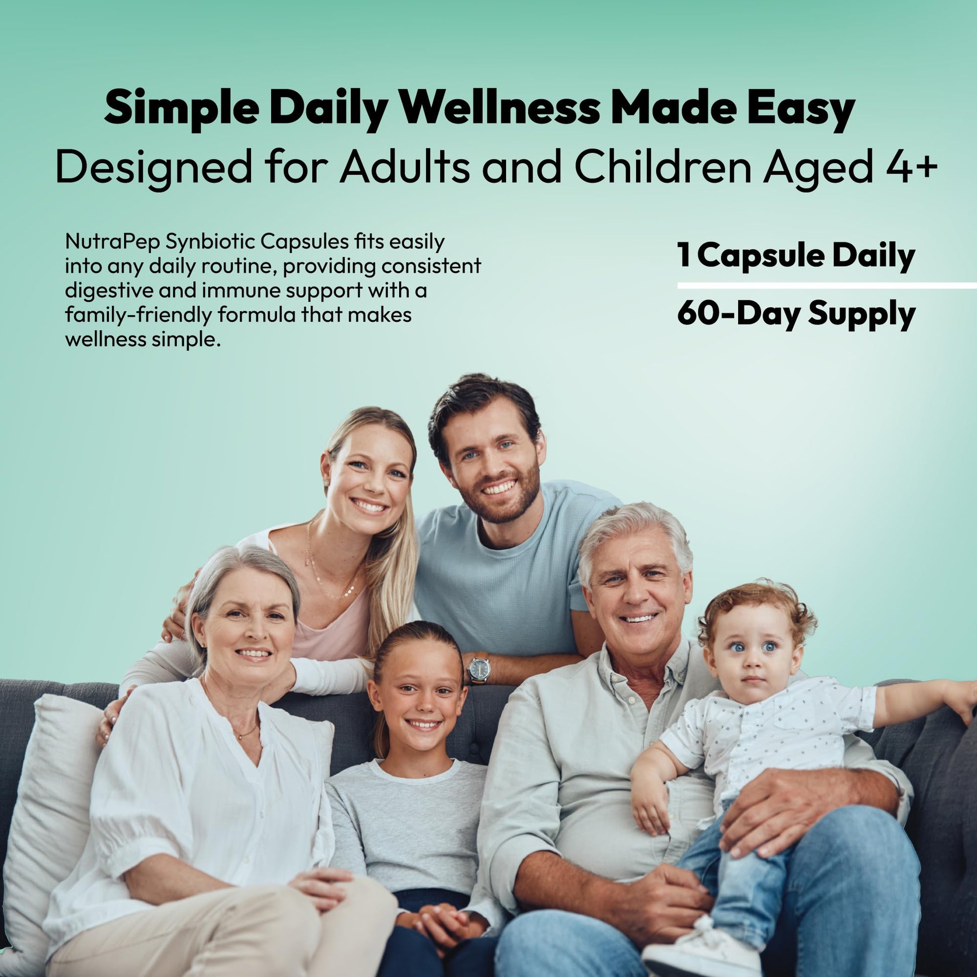 NutraPep Synbiotics Probiotic Prebiotic Postbiotic - Daily Gut Health Support with Pre Pro & Post Biotics for Men Women - Digestive & Immune Support Balance Synbiotic Supplement - Vegan Gluten Free NutraPepAu supplements