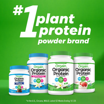 Orgain Organic Vegan Meal Replacement Protein Powder, Creamy Chocolate Fudge - 20g Plant Based Protein, Gluten Free, Dairy Free, Lactose Free, Soy Free, No Sugar Added, OrgainUS supplements
