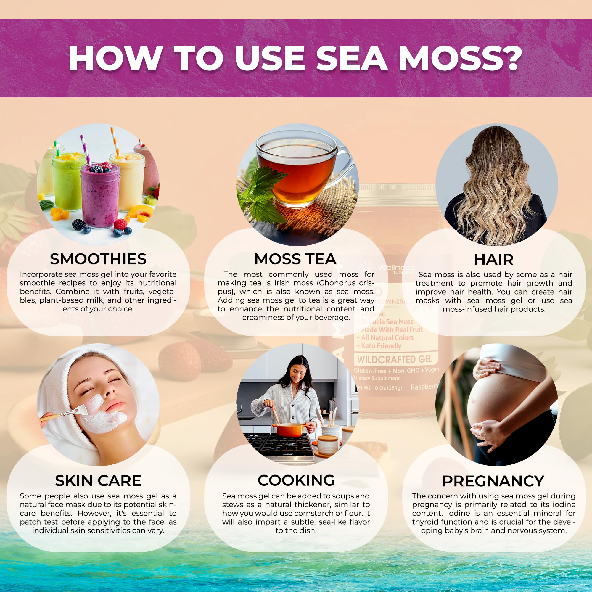 WELLNESS LABSRX Irish Sea Moss Gel Raw - Wildcrafted Superfood Seamoss Gel - Elderberry Flavor, Vitamin and Mineral-Rich from Pristine Caribbean Waters, Immune and Digestive Health Support - 10 oz. WELLNESS LABSRXAu supplements