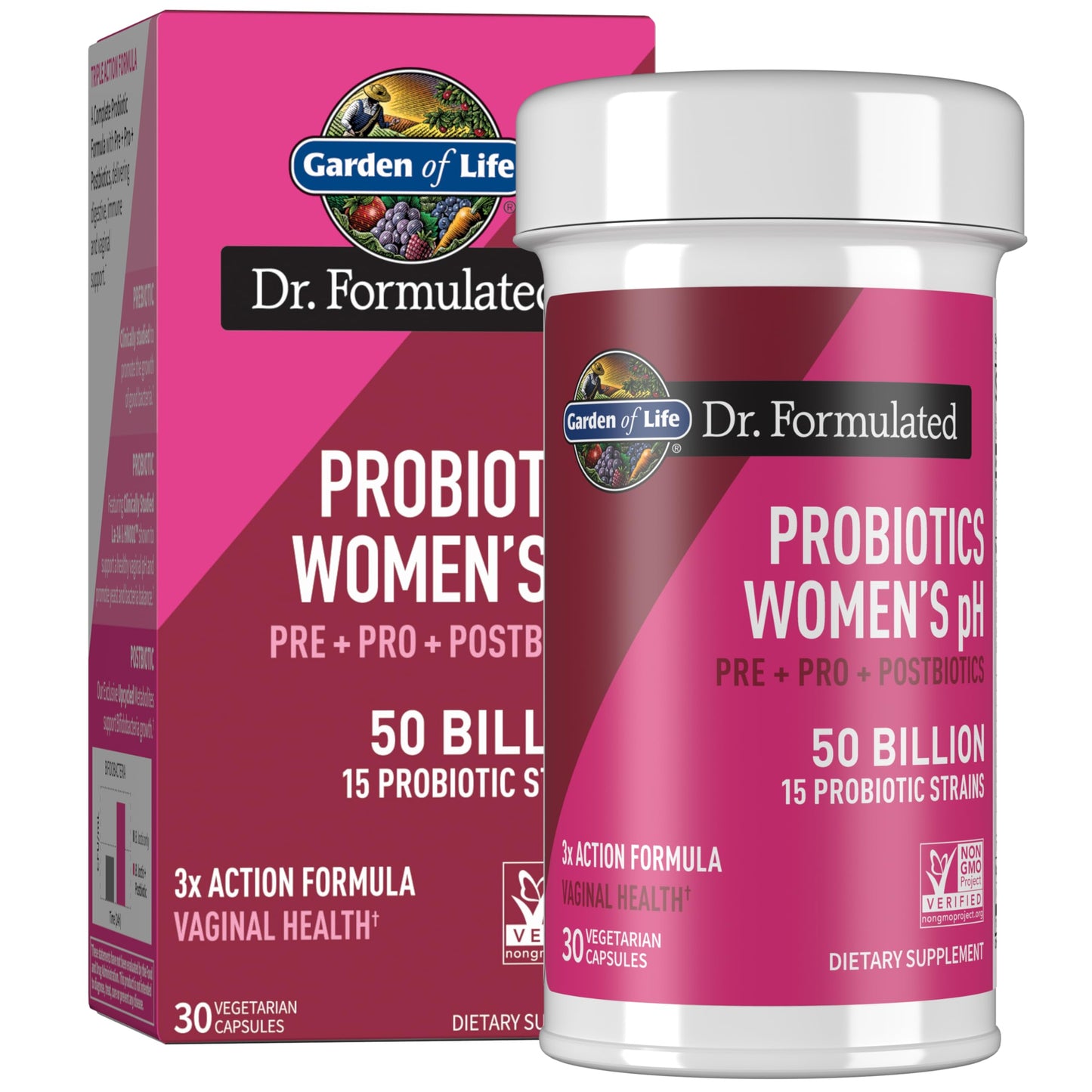 Garden of Life Dr Formulated Once Daily 3-in-1 Complete Prebiotics, Postbiotics & Probiotics for Women, PRE + PRO + POSTBIOTIC Supplement for Women’s Digestive Garden of LifeUS supplements