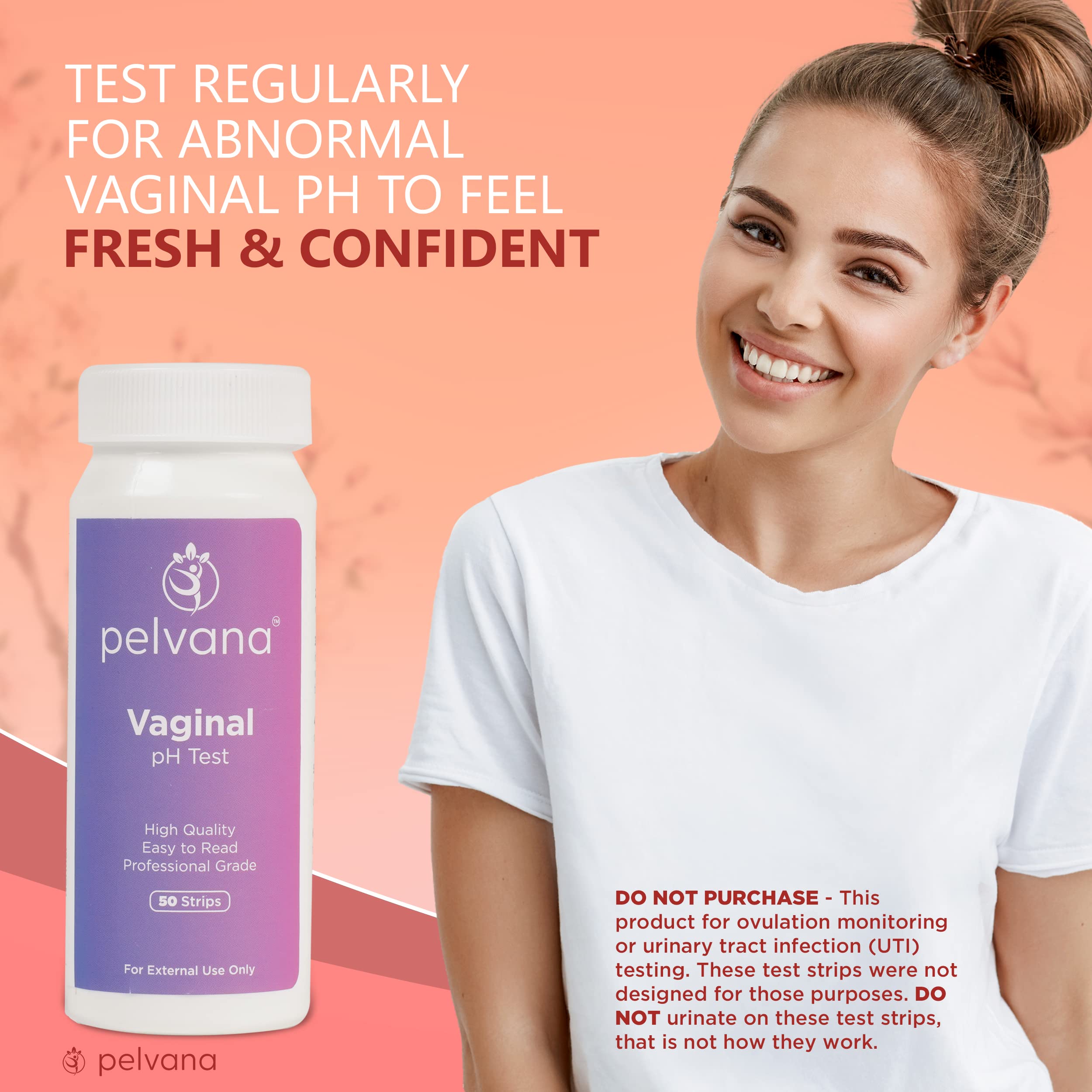 Pelvana Vaginal pH Balance Test Strips for Women 50 Strips - Vaginal pH Test Strips PelvanaAu supplements