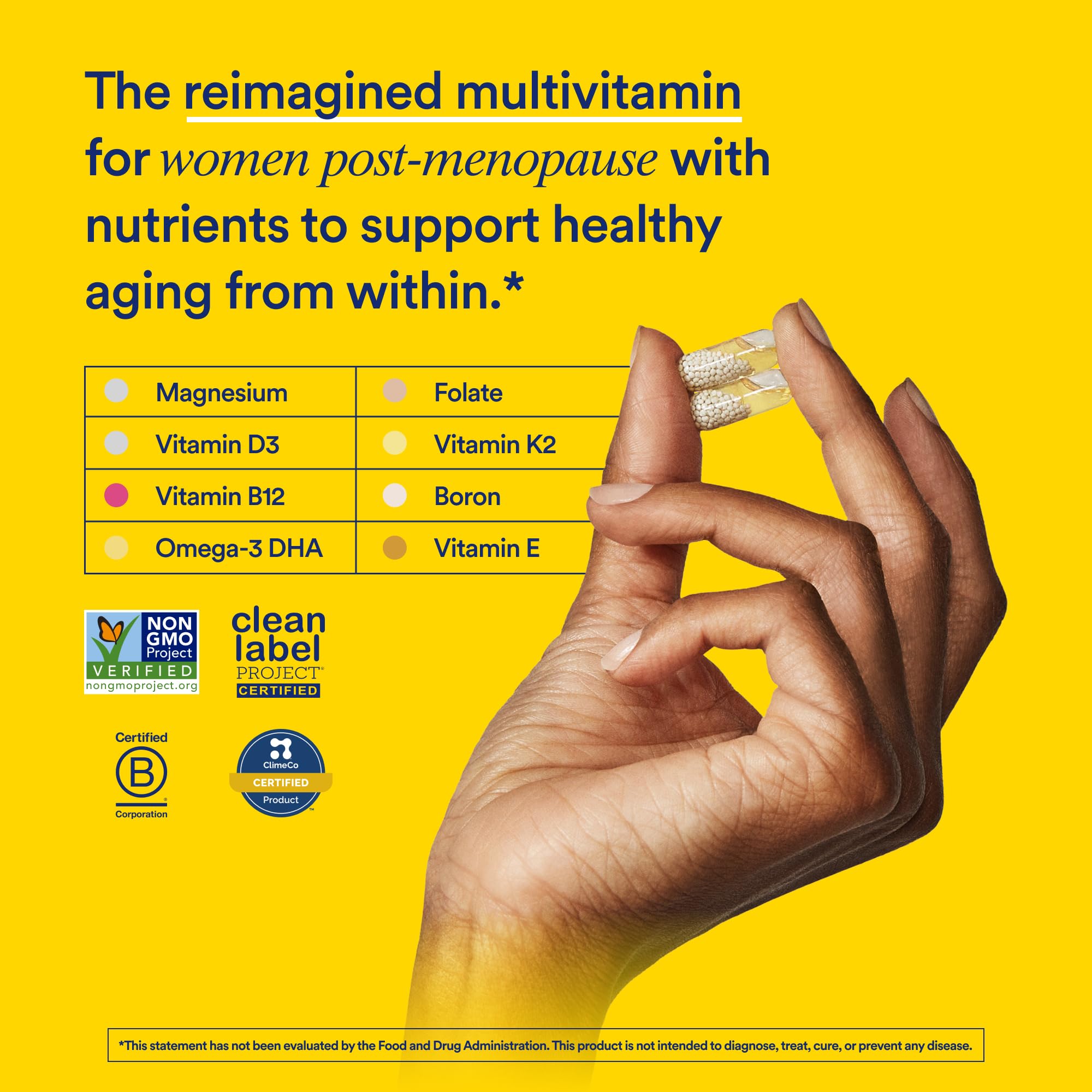 Ritual Multivitamin for Women 50+, Menopause Supplements with Vitamin D3, K2 and Magnesium for Bone Support*, Omega-3 DHA, Vitamin B12 RitualAu supplements
