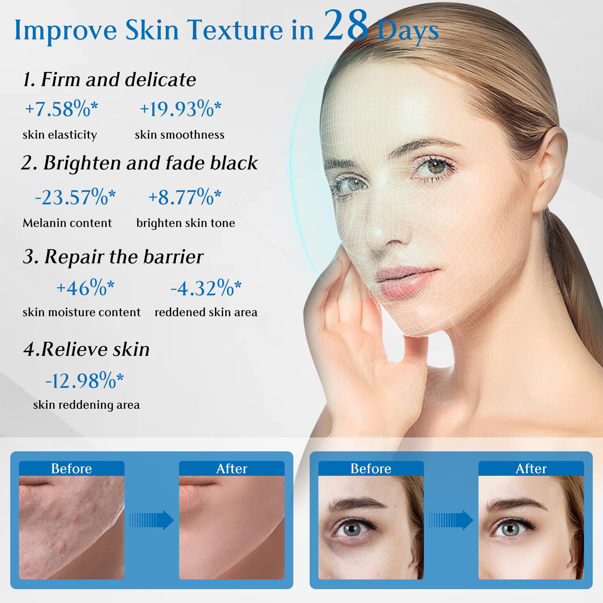 BUBLOC Red Light Therapy Mask, Led Contour Face Mask Light Therapy, 7 Color Red Light Face Mask BUBLOCAu supplements