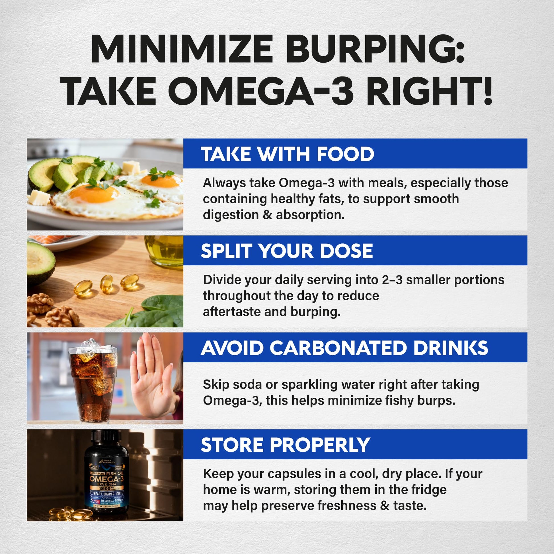 Omega 3 Fish Oil 3600 mg - Omega 3 Supplement | EPA & DHA - Heavy Metals Free - Heart, Brain & Joint Support - Purified Fish Oil for Men & Women - Lemon Flavored - Made in USA, 90 Softgels NUTRAHARMONYAu supplements