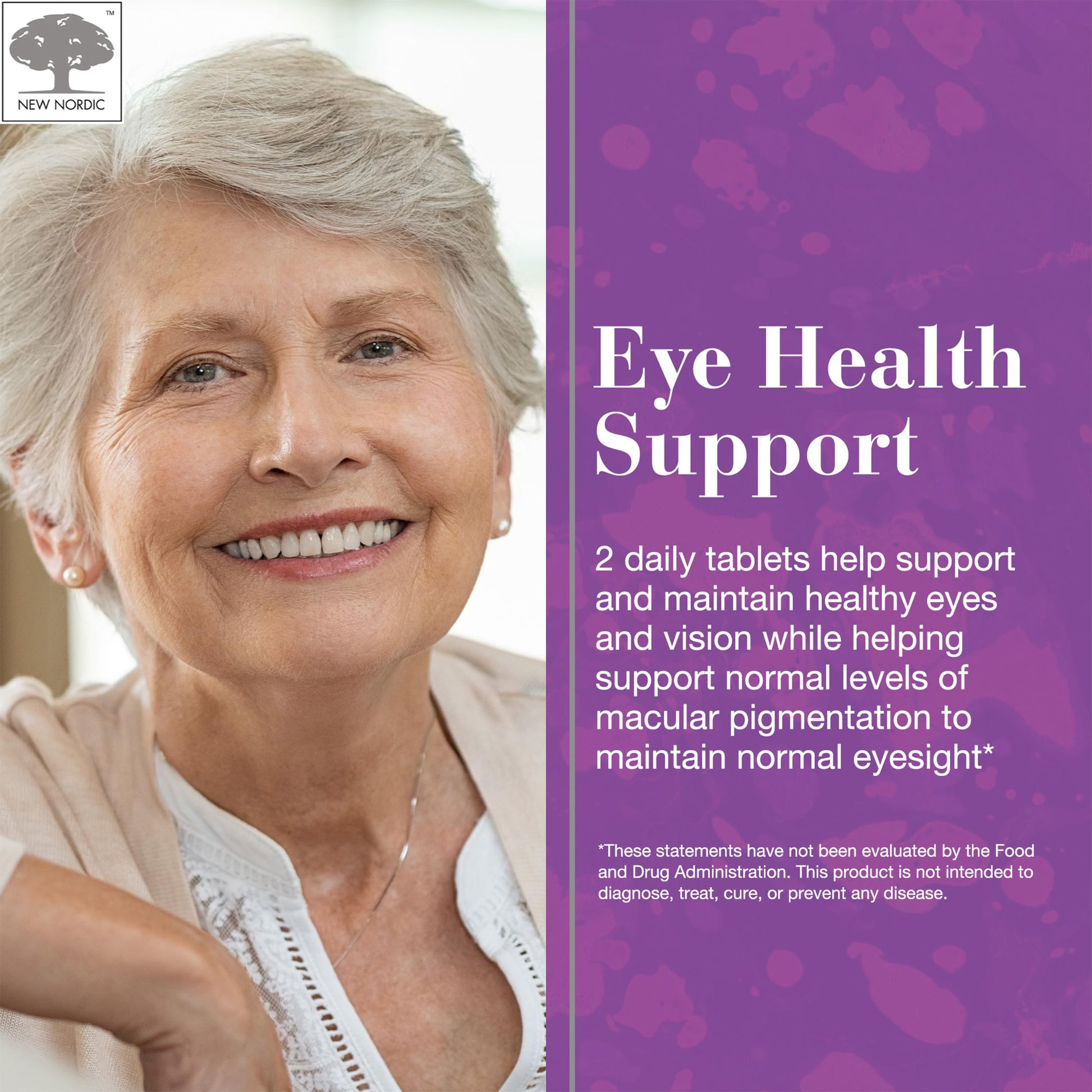 NEW NORDIC Hair & Eye Support Tablets Bundle, Hair GRO Natural Hair Growth and Blue Berry Eye Vitamin Supplements NEW NORDICAu supplements