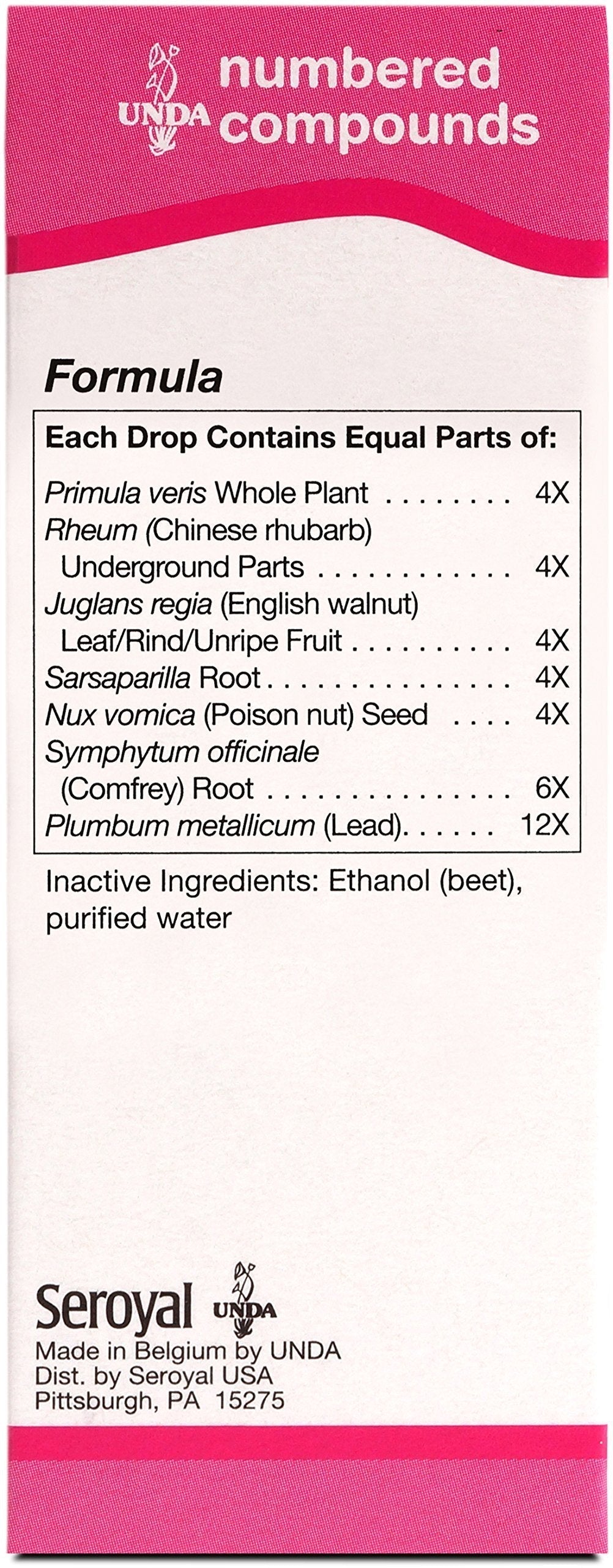 UNDA 41 Numbered Compounds | Homeopathic Preparation | 0.7 fl. oz. UNDAAu supplements