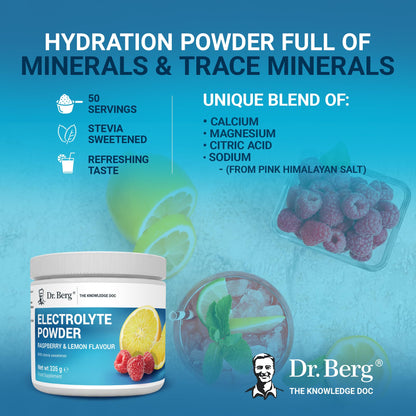Dr. Berg Electrolyte Powder - Electrolyte Drink Supplements with 1000mg Potassium Dr. Berg NutritionalsUS supplements