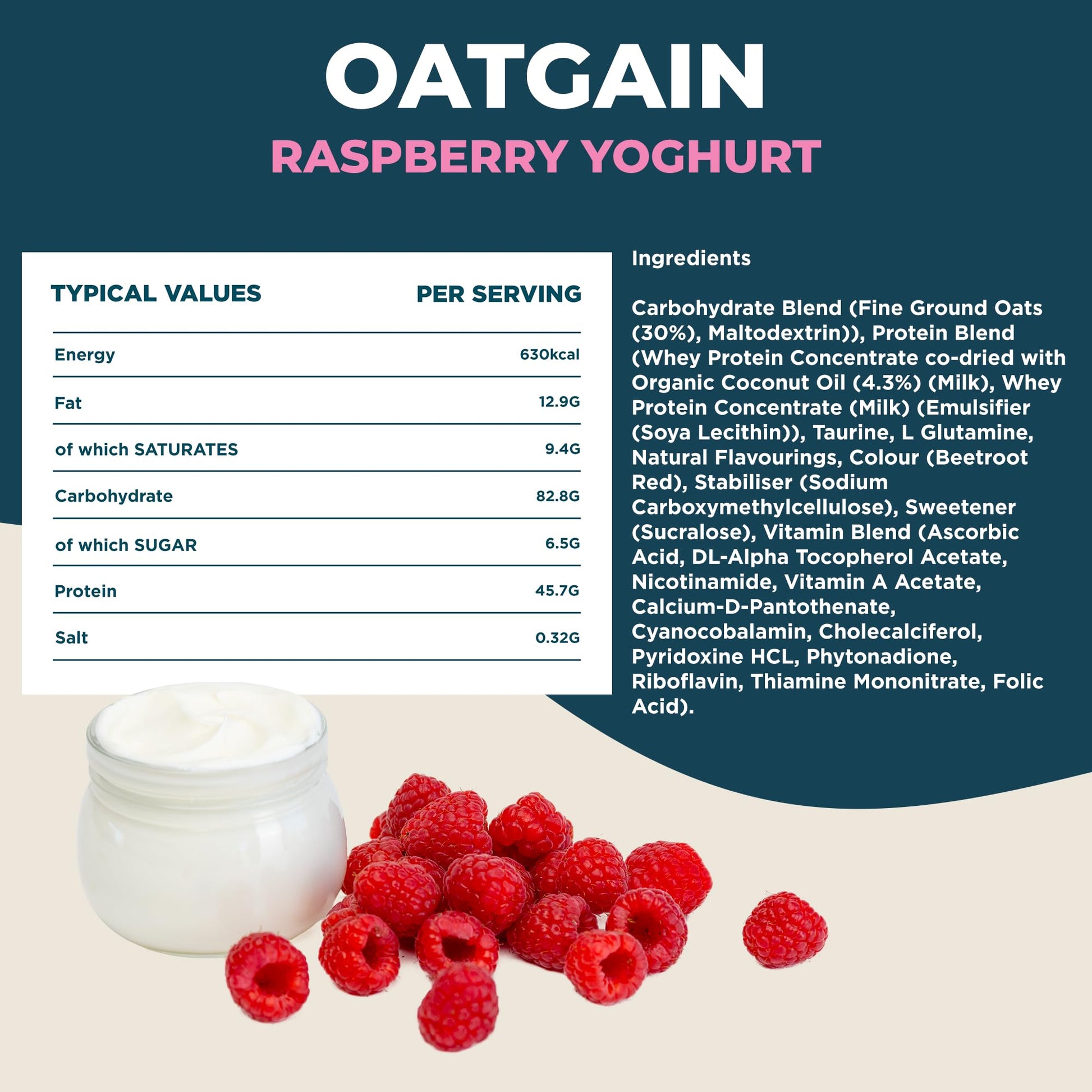 Kinetica OatGain Weight Gainer 600+ Calories & 47g Protein per Serving, 2.4 kg KineticaAu supplements