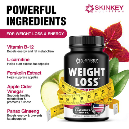 Weight Loss Pills for Women - Fat Burner Diet That Work Fast & Men Made in USA SKINKEY NutritionUS supplements
