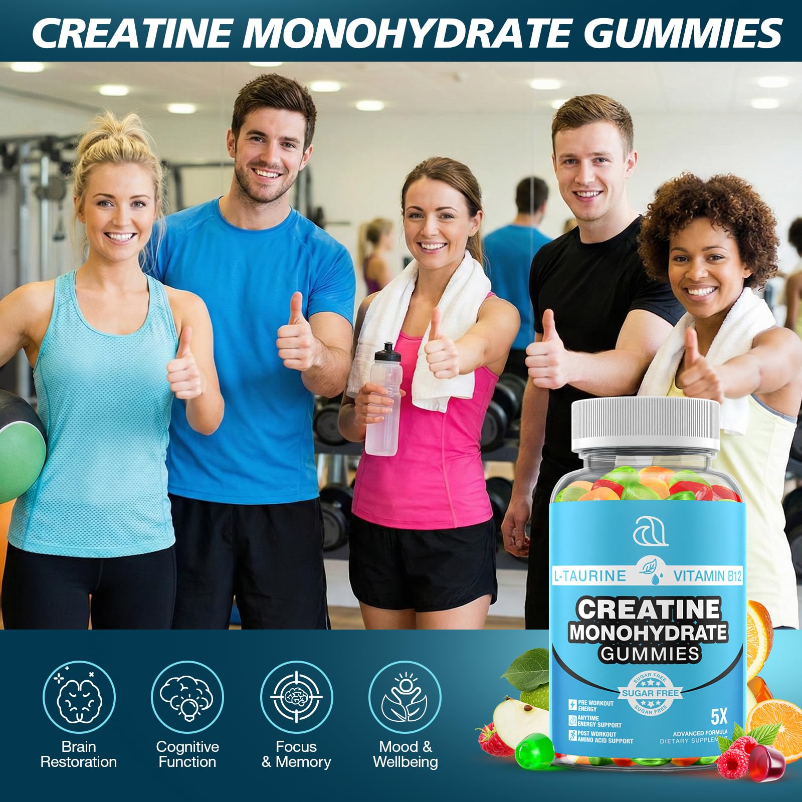 DRZIHOOCH Creatine Gummies for Women & Men - Creatine Monohydrate Gummies Tasty Chewable Supplement, Muscle Support & Energy Boost (2 Pack) DRZIHOOCHAu supplements