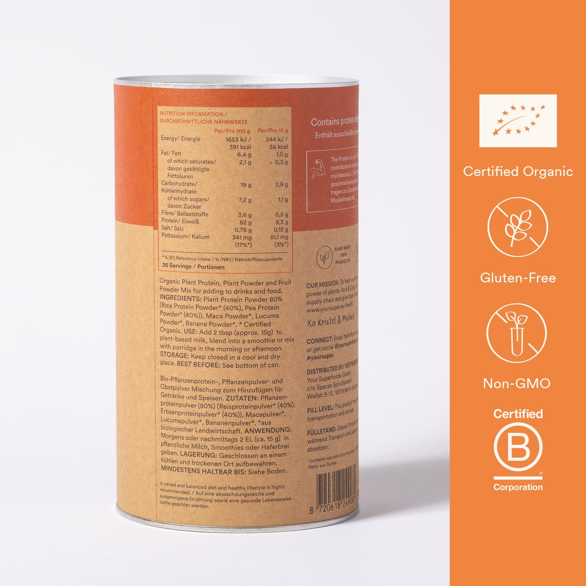 Your Super Plant Protein Organic Superfood Powder – Plant Based Protein Powder for Muscle Growth Your SuperAu supplements