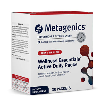 Metagenics Wellness Essentials Active Daily Packs - with Glucosamine, Chondroitin, MSM, Magnesium, Vitamin C & Omega-3* - Supports Mobility, Cartilage & Bone Health* - 30 Packets MetagenicsAu supplements
