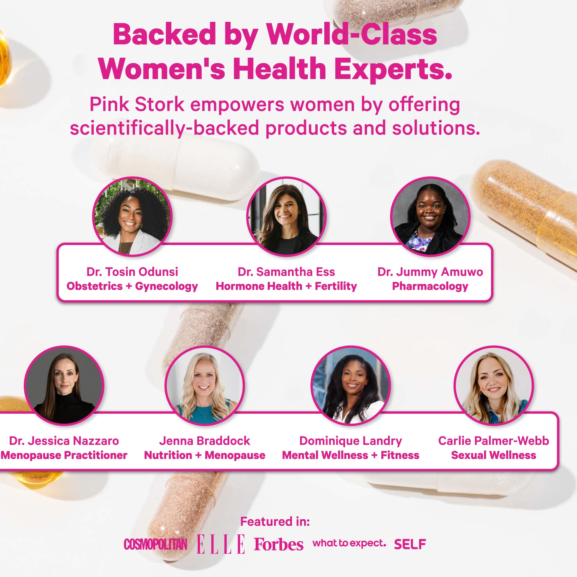 Pink Stork Total Women's Multivitamin - 19 Essential Vitamins for Women & Nutrients – Energy, Metabolism, Hormone, Immune & Mood Support – B6, B12, Biotin, Iron & Zinc – 30 Capsules Pink StorkAu supplements