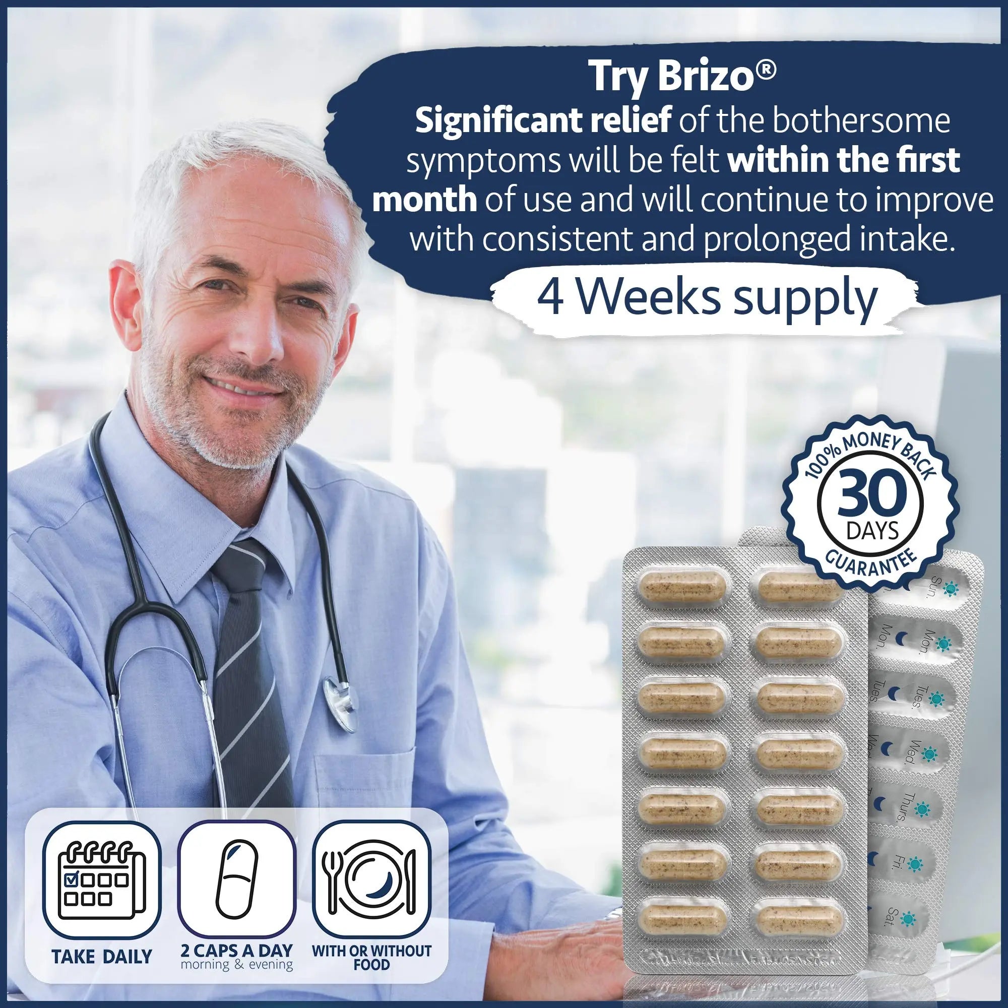Brizo Prostate Health Supplements for Men - Herbal Capsules for Mens Urinary Health - Reduce Frequent Urination - 1 Month Supply BrizoAu supplements