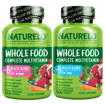 NATURELO Whole Food Multivitamin for Women - 120 Capsules and Whole Food Multivitamin for Men - 120 Capsules Bundle NATURELOAu supplements