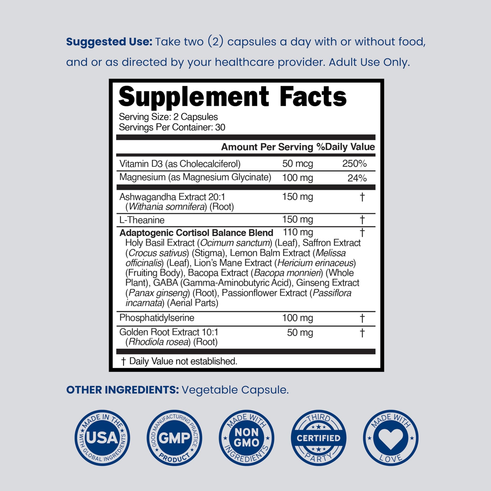Cortisol Supplements for Women & Men with 14 in1 Blend (Magnesium, Ashwagandha, L Theanine & More) Healthy Cortisol Balance & Calm Mood Support - Third Party Tested, Non GMO, USA Made - 60 Count DORADO NUTRITIONAu supplements