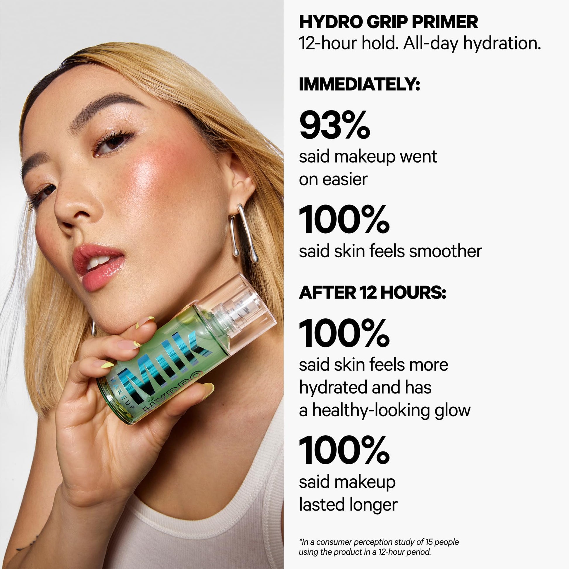 Milk Makeup Hydro Grip Primer with Hyaluronic Acid + Niacinamide – Hydrating Face Primer Grips Makeup for Up to 12 Hours – Silicone-Free, Lightweight Gel with Dewy Finish – 0.33 oz Milk MakeupAu supplements